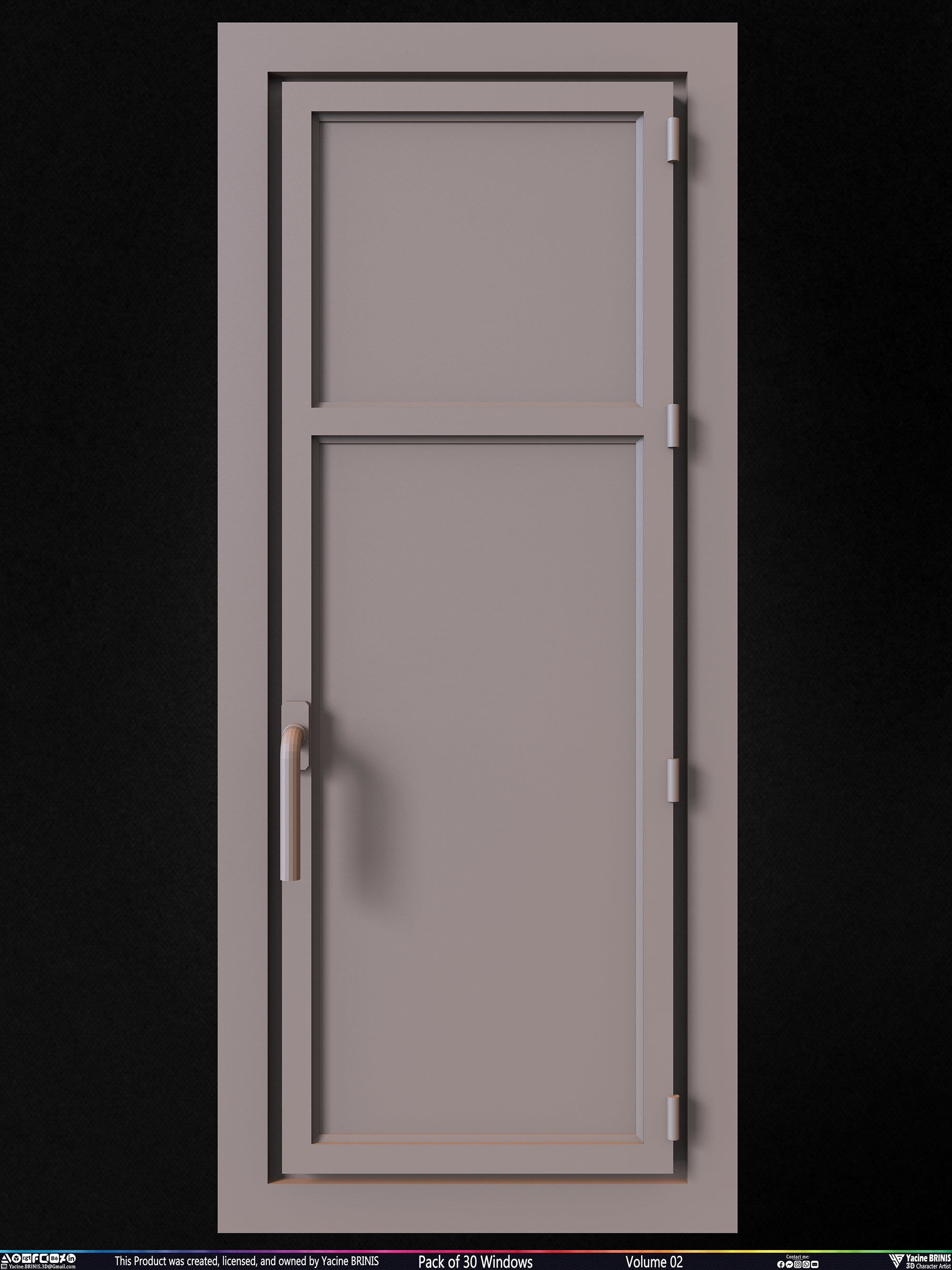 Pack of 30 Windows Volume 02 Low-poly 3D model_15