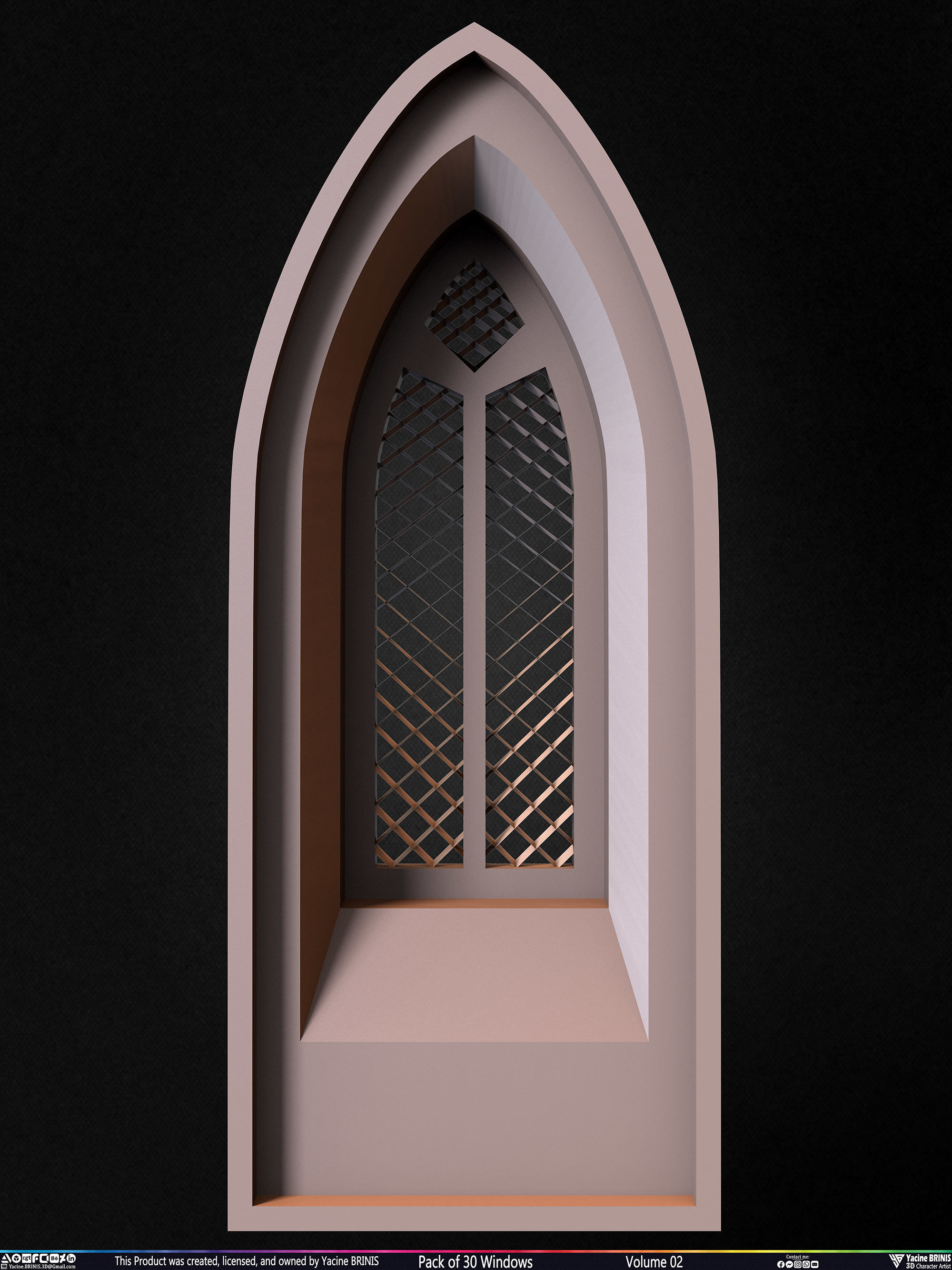 Pack of 30 Windows Volume 02 Low-poly 3D model_4