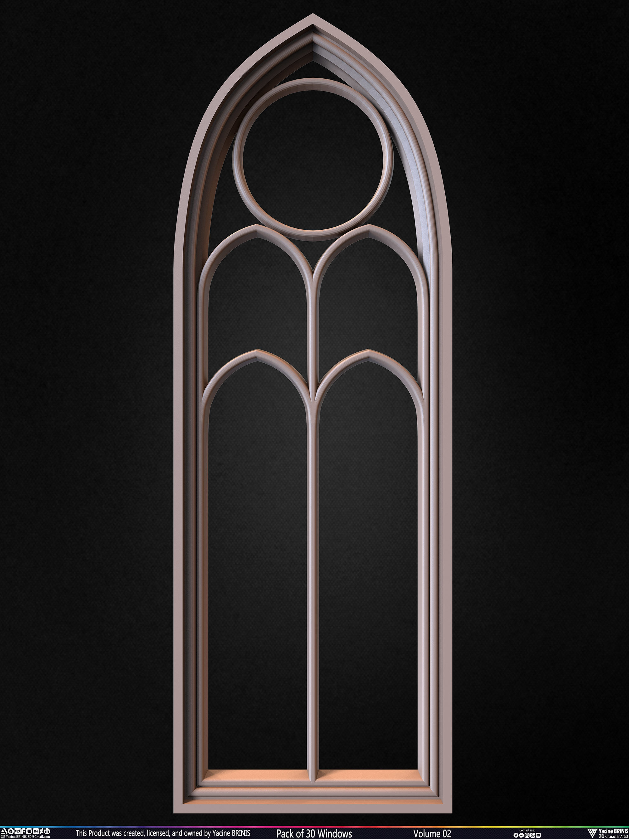 Pack of 30 Windows Volume 02 Low-poly 3D model_6