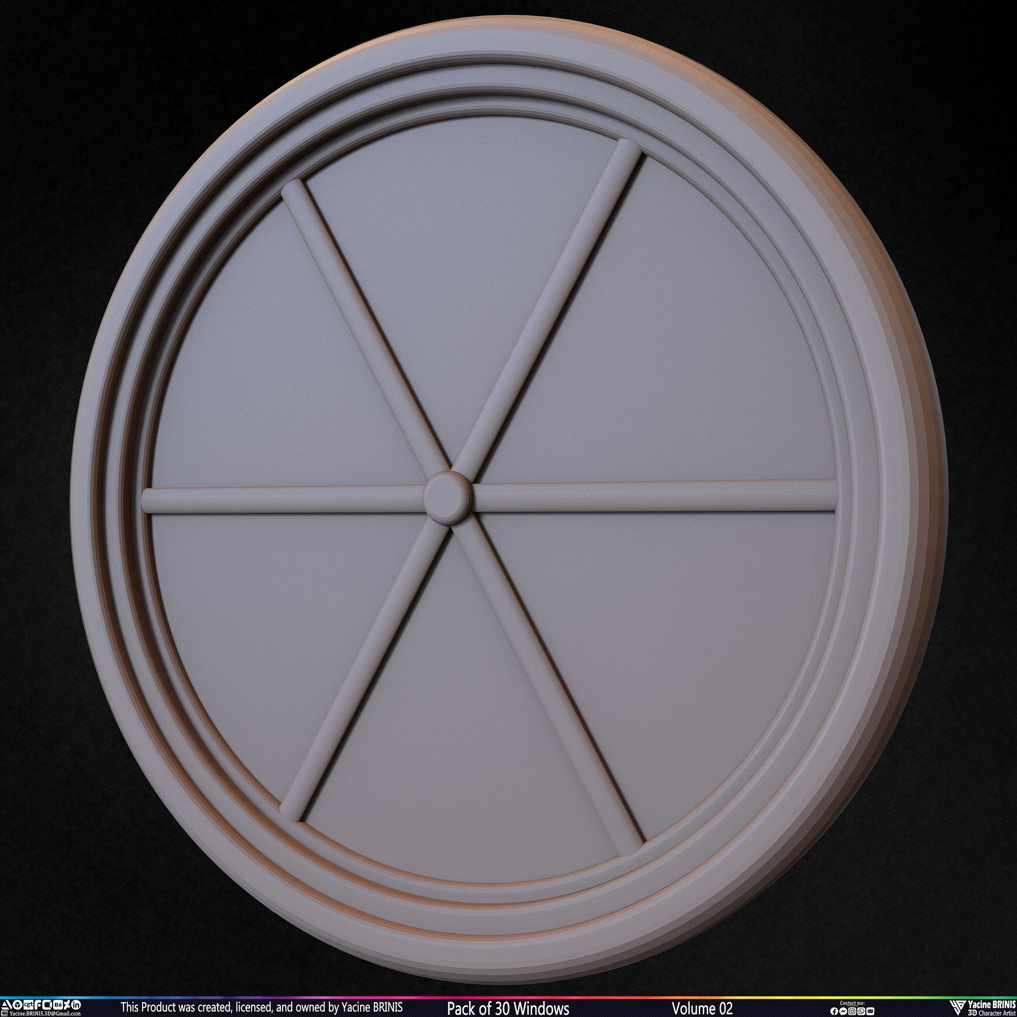 Pack of 30 Windows Volume 02 Low-poly 3D model_43