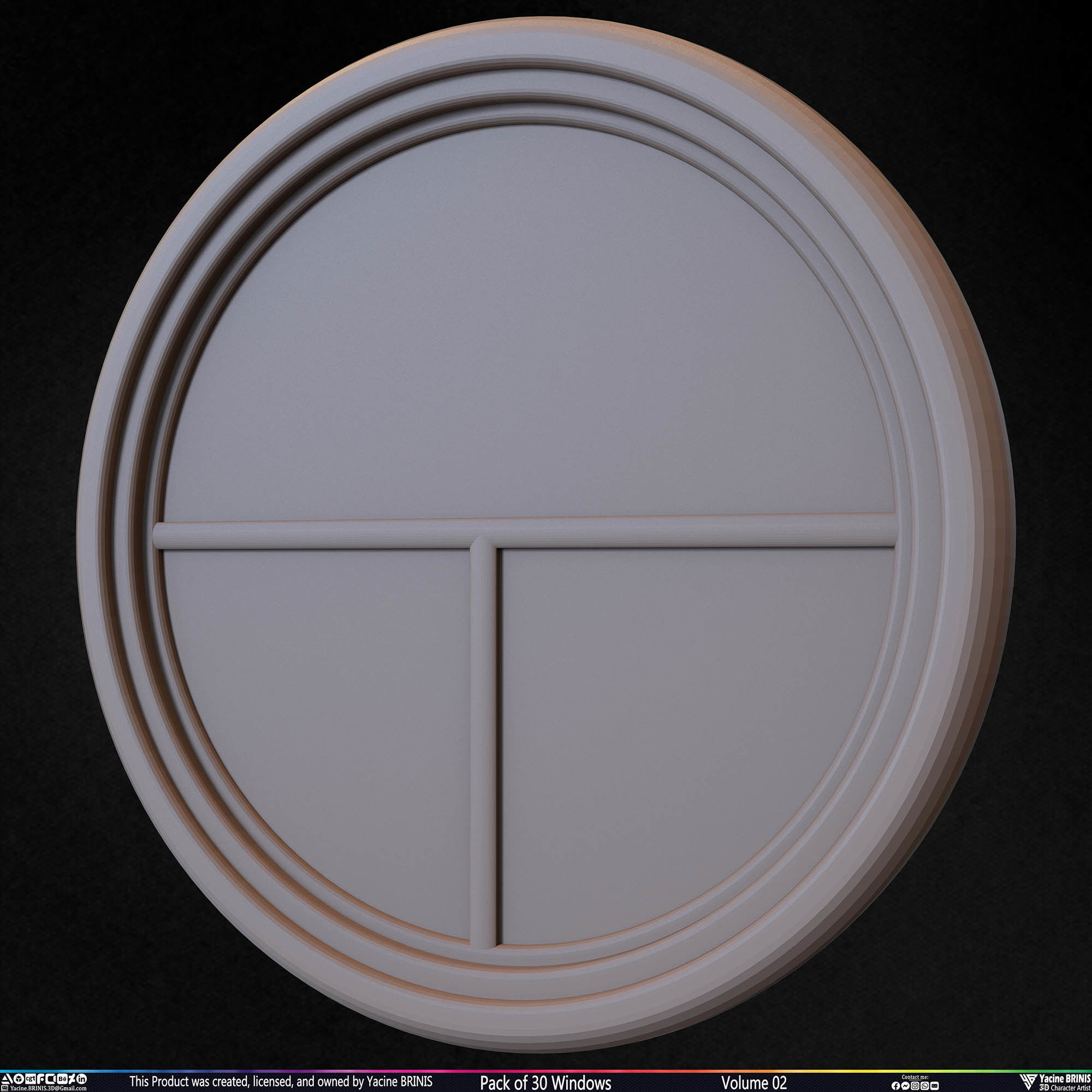 Pack of 30 Windows Volume 02 Low-poly 3D model_42