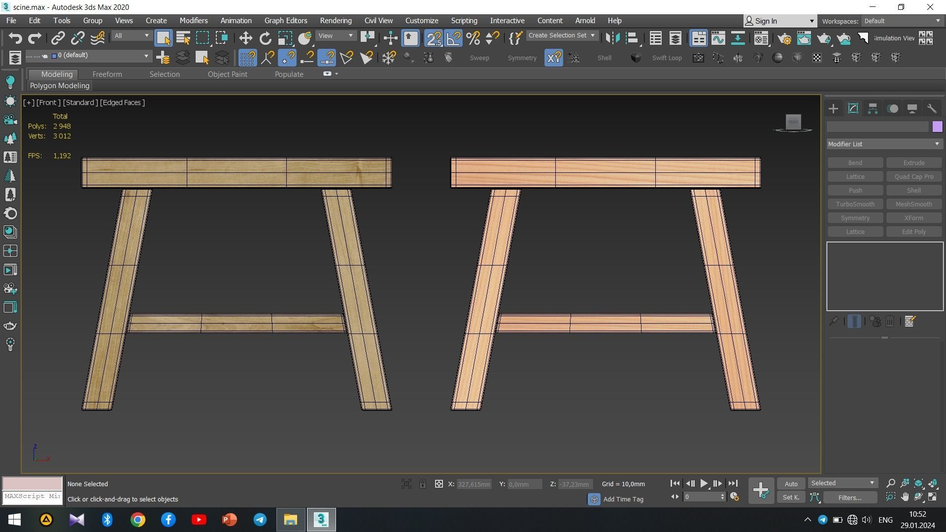Hinoki Bath Stool Low-poly 3D model_9