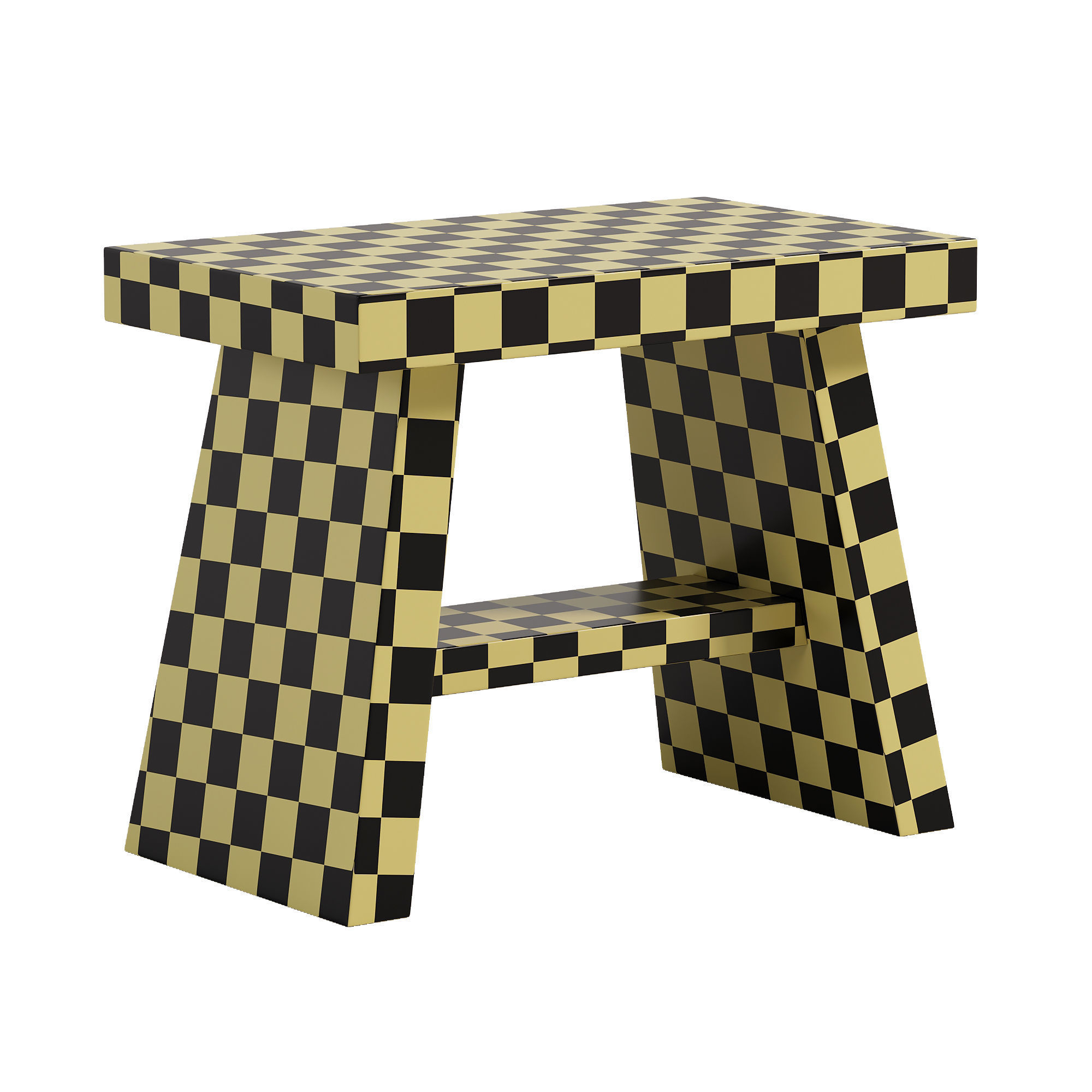 Hinoki Bath Stool Low-poly 3D model_6