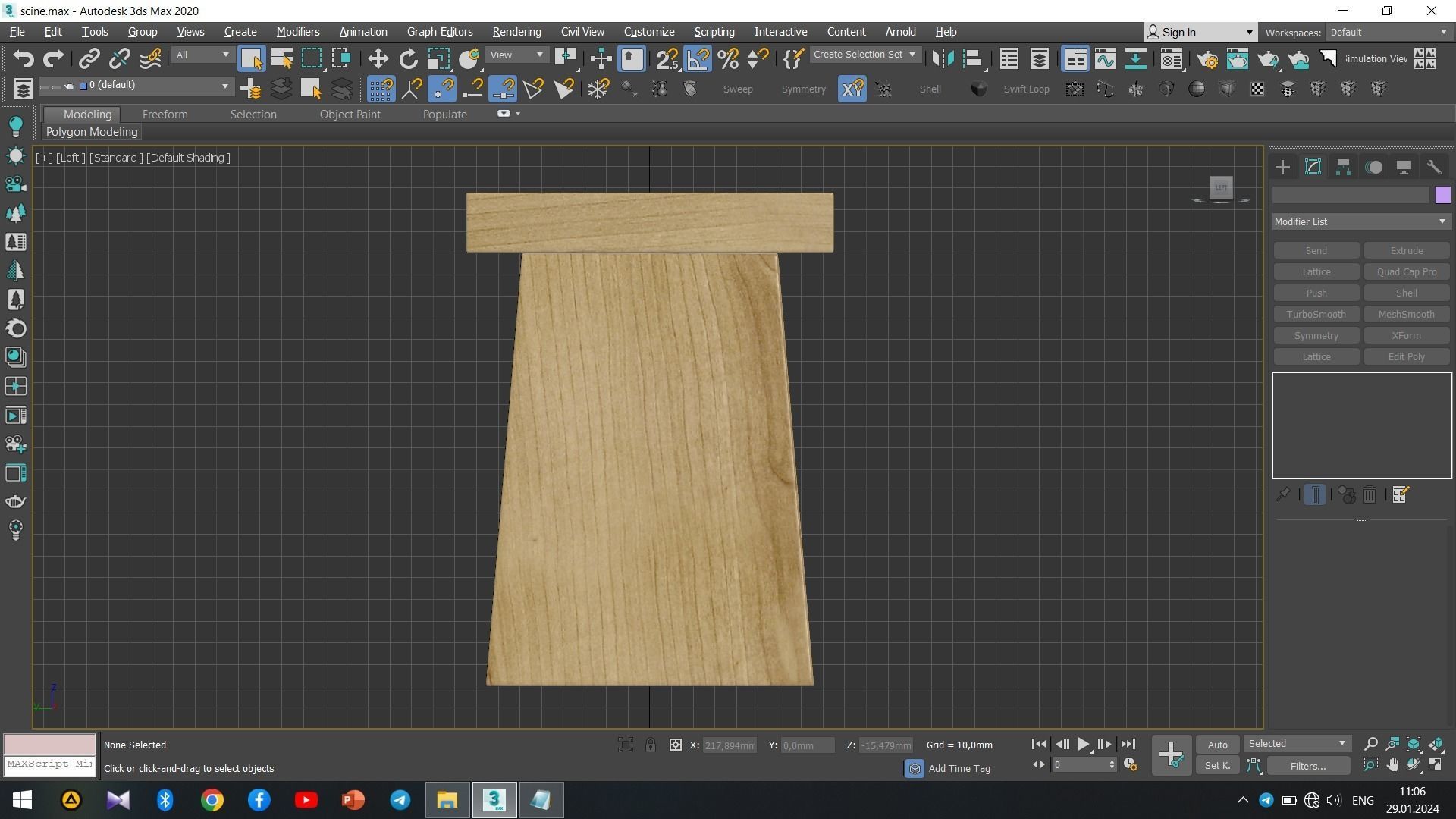 Hinoki Bath Stool Low-poly 3D model_14