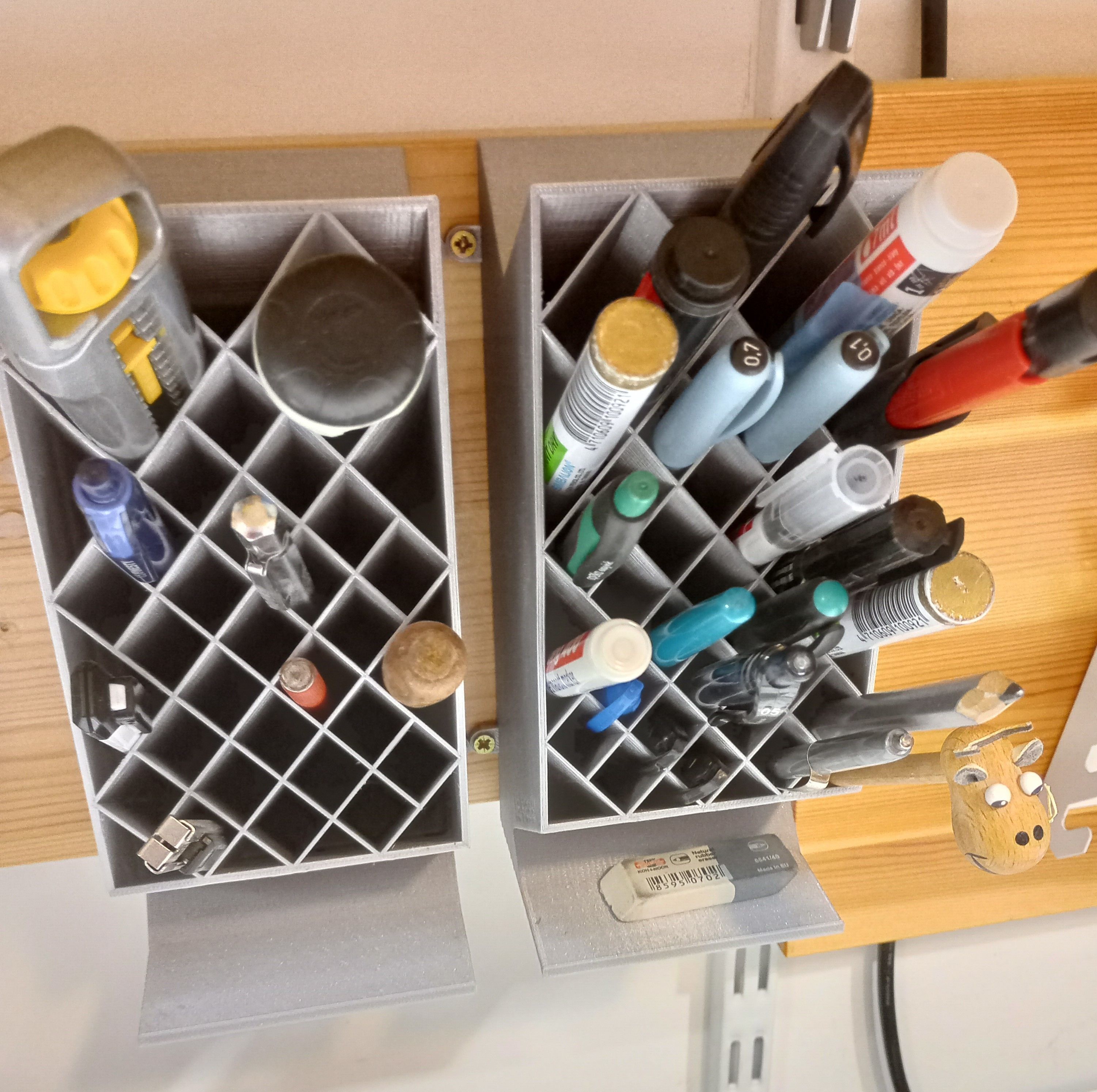 Tool and pen holder - squares 1 3D print model_2