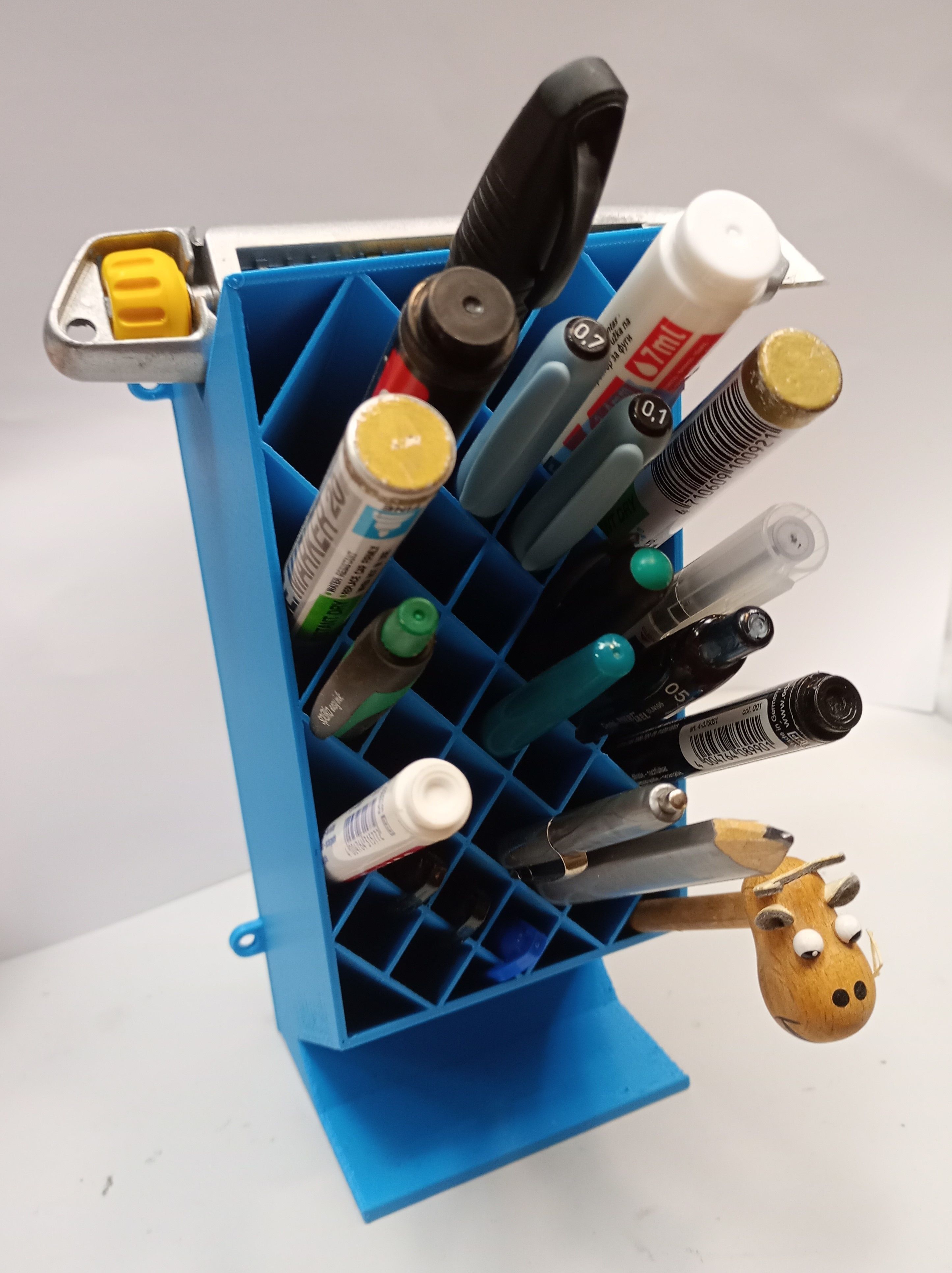 Tool and pen holder - squares 1 3D print model_1