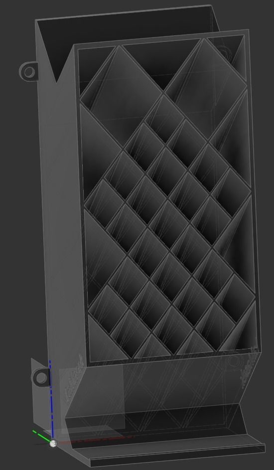 Tool and pen holder - squares 1 3D print model_3