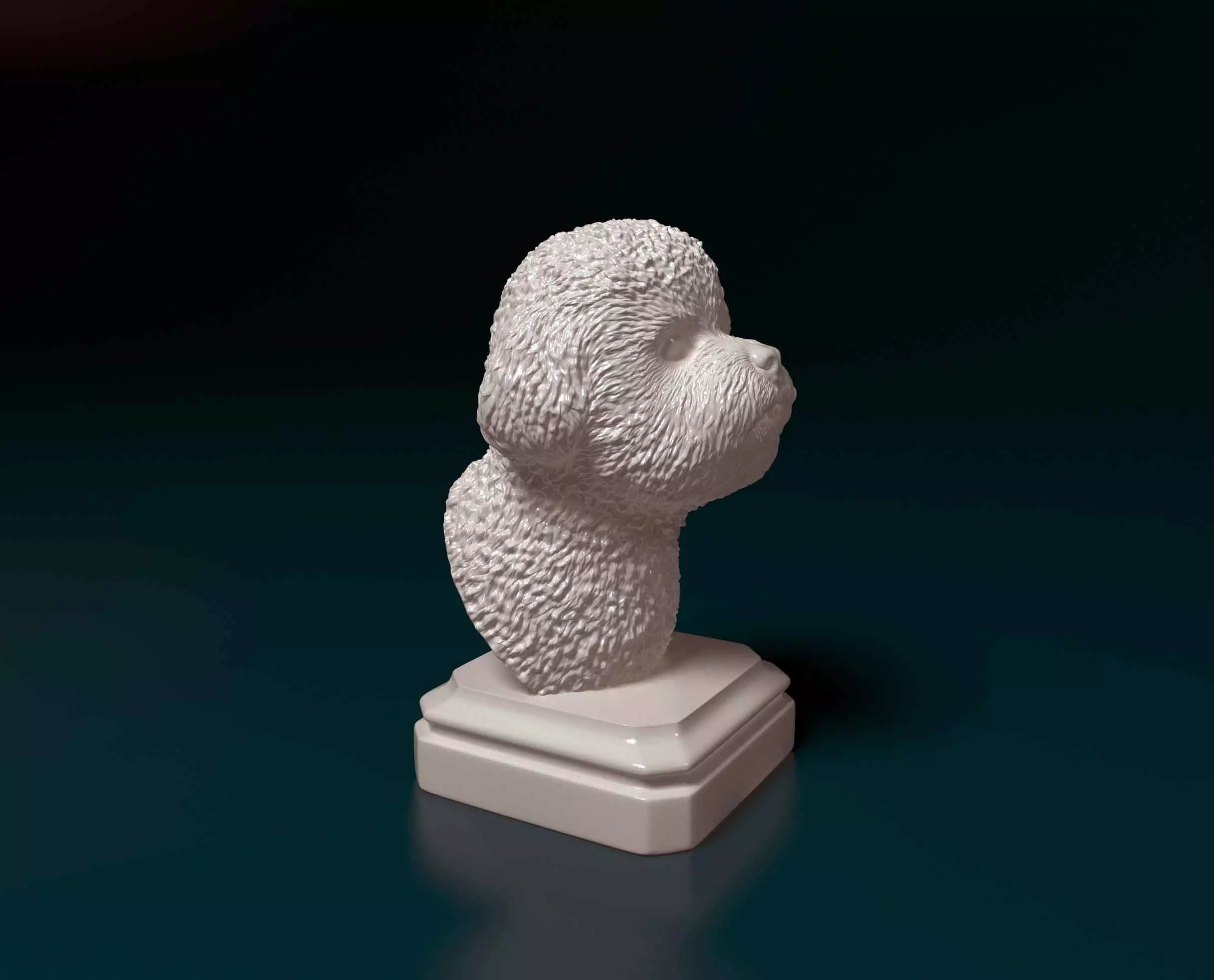 Bichon Frise bust 3D print model_0