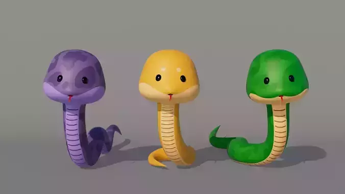 Rigged Cartoon Snake