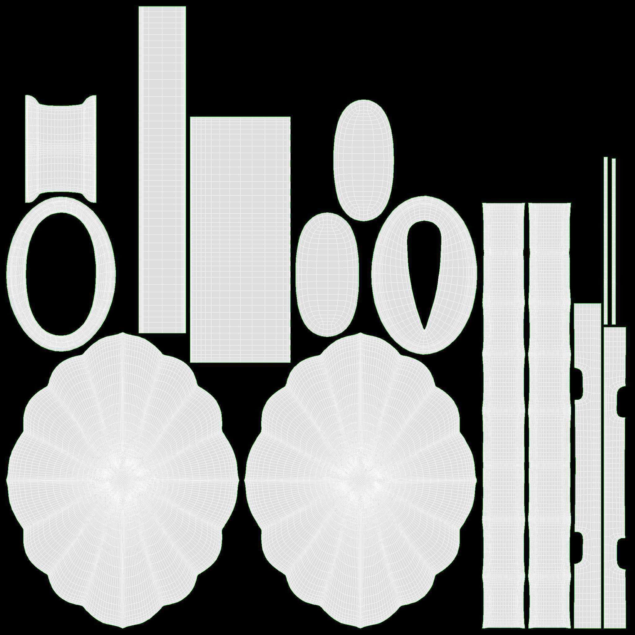 Japanese sword Katana on a small stand 3D model_11