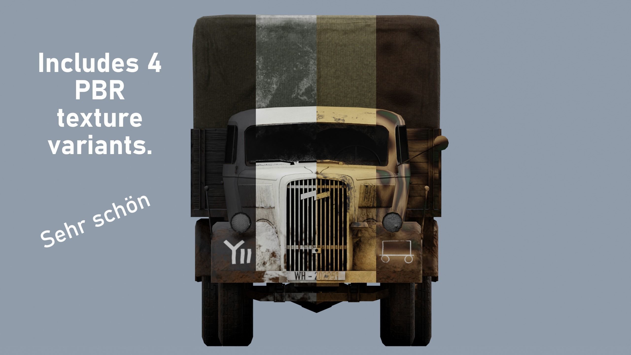 SD KFZ 305 - Opel Blitz  4x2  3 ton Utility truck Low-poly 3D model_11