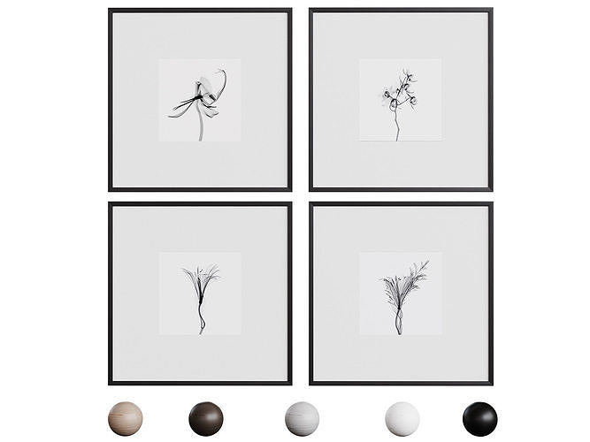 Picture Frame Set  4 3D model