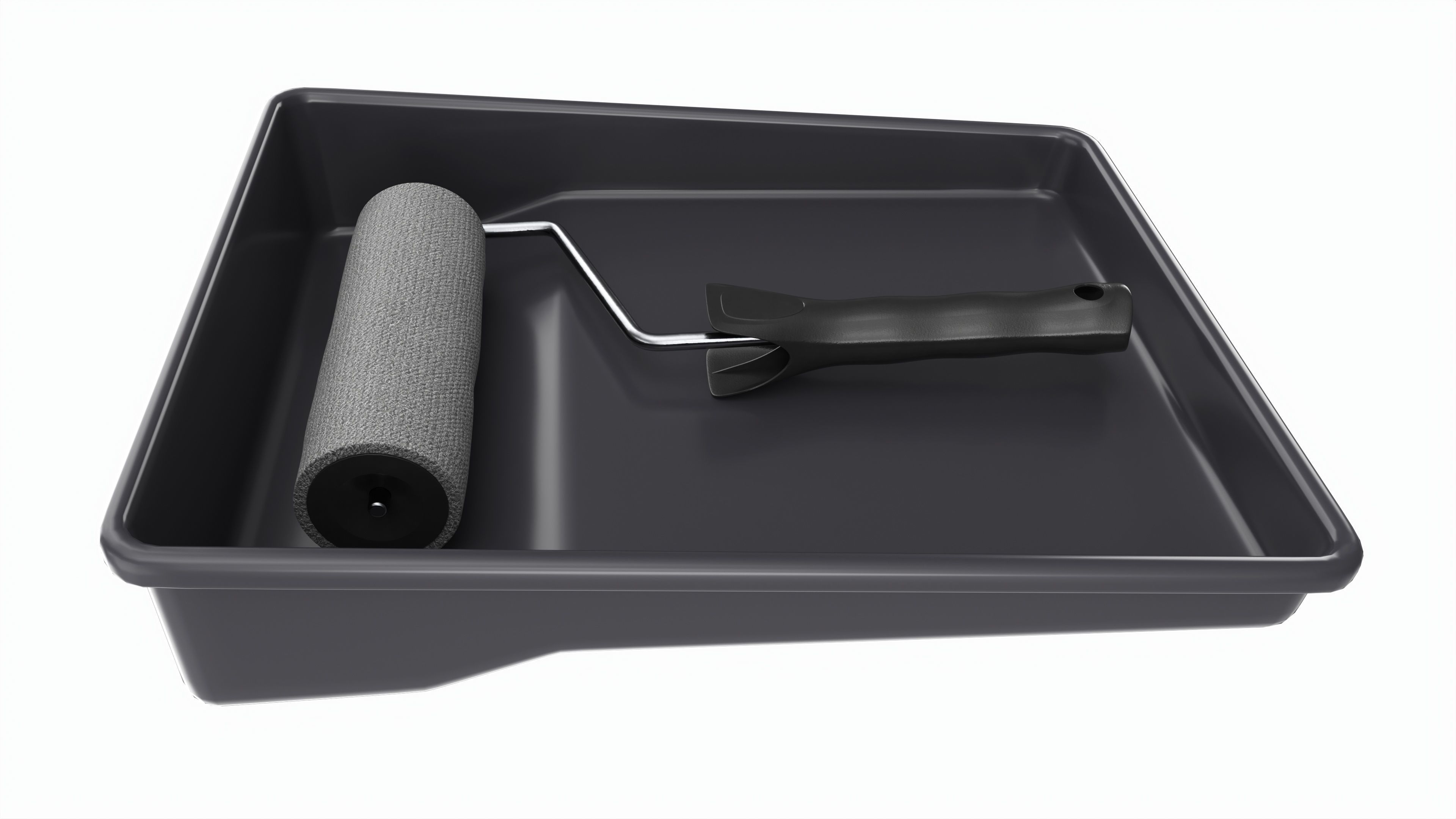 Paint roller with tray 01 3D model_3