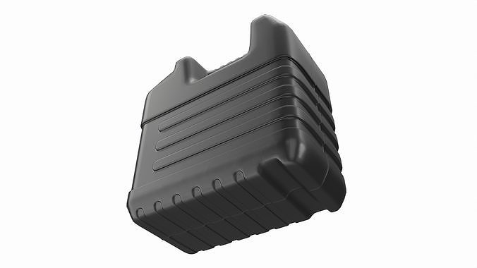 Plastic black fuel oil canister 3D model 4