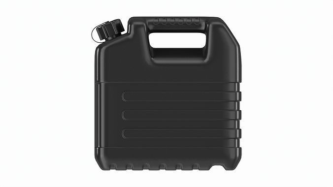 Plastic black fuel oil canister 3D model 5