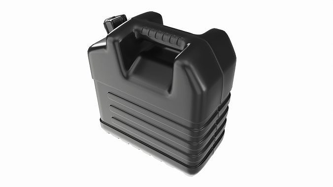 Plastic black fuel oil canister 3D model 3