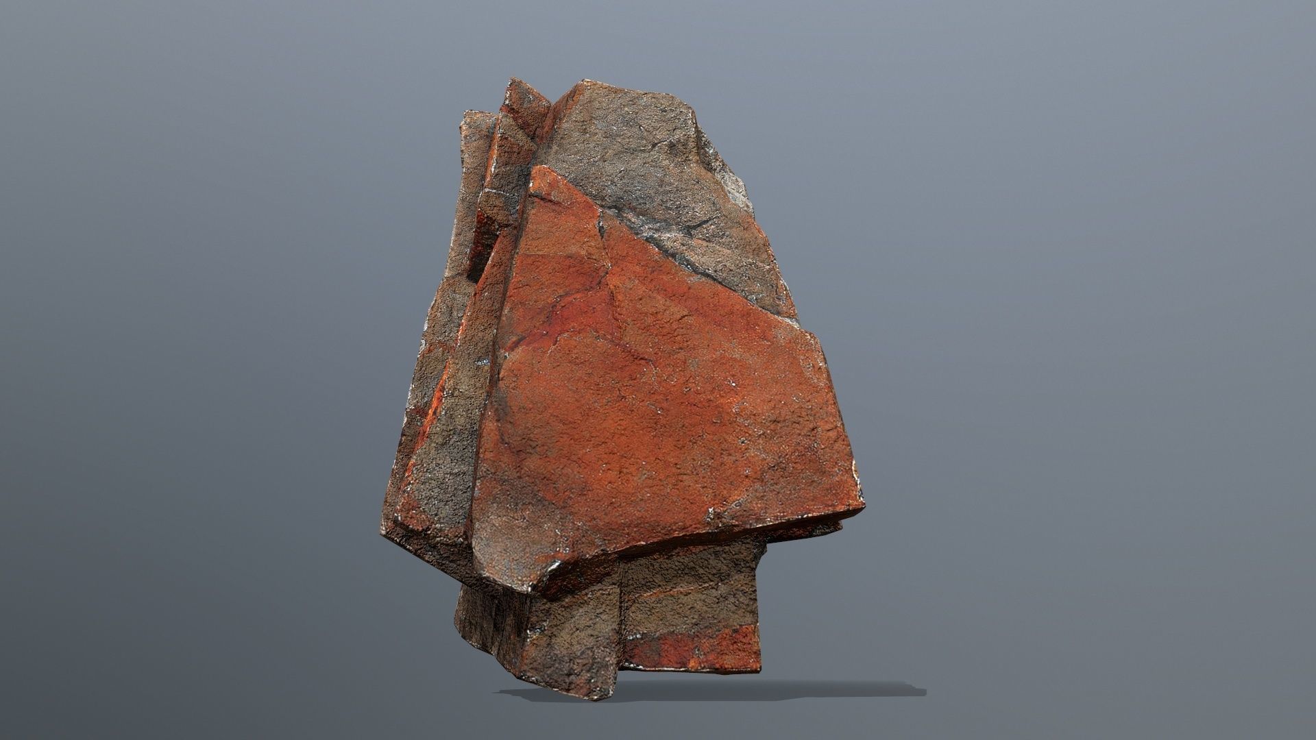 desert rocks Low-poly 3D model_4