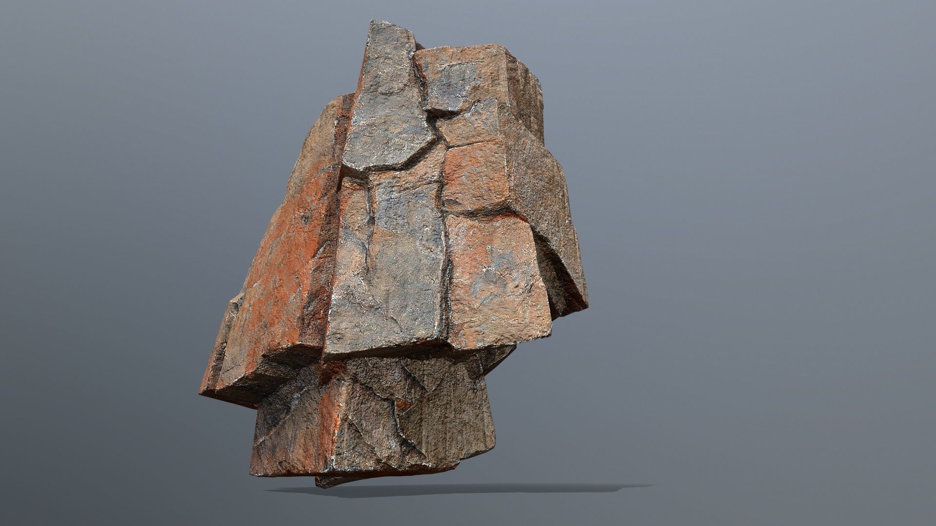 desert rocks Low-poly 3D model_7