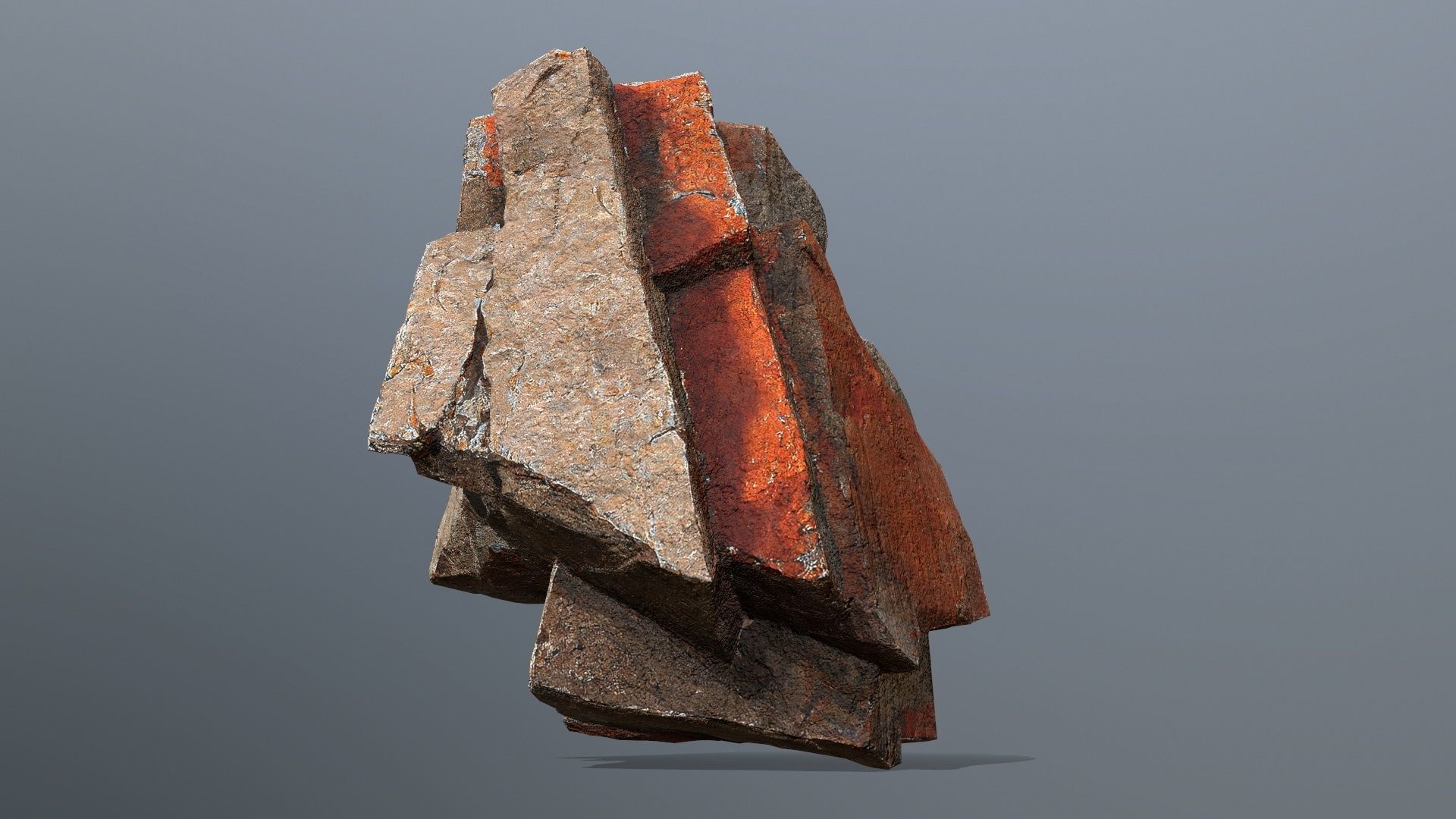 desert rocks Low-poly 3D model_10