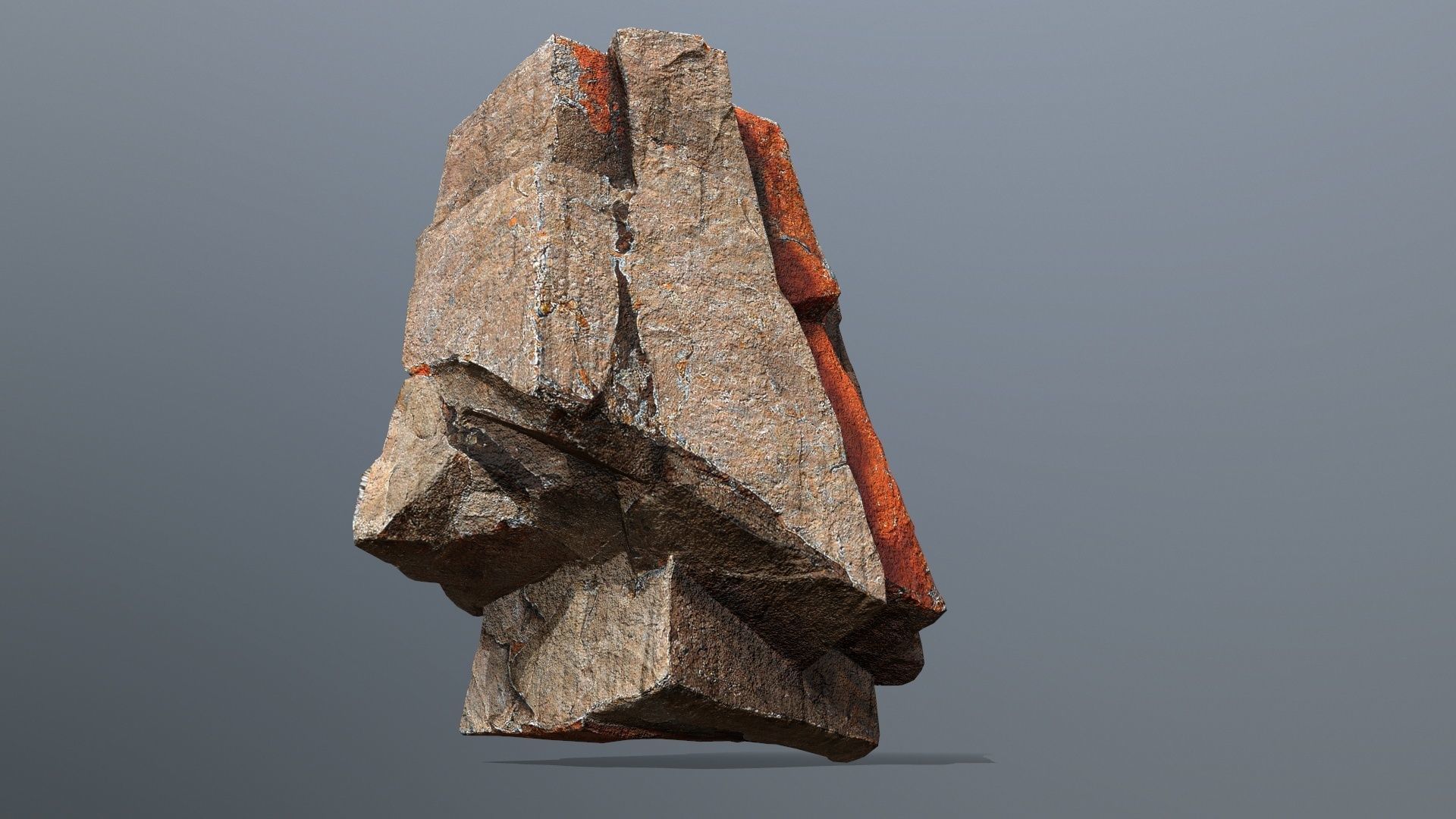 desert rocks Low-poly 3D model_9