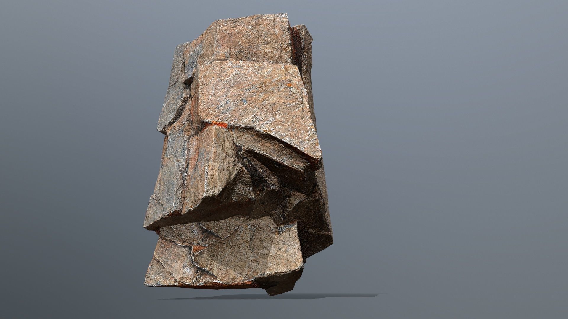 desert rocks Low-poly 3D model_8