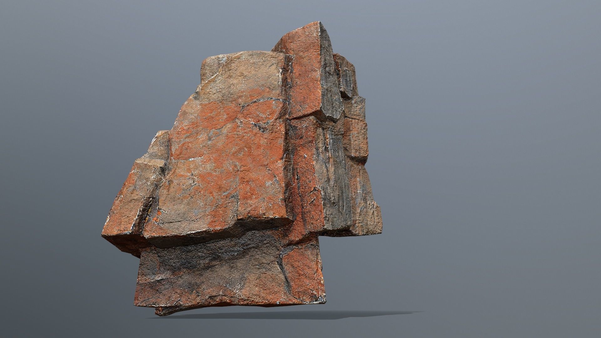 desert rocks Low-poly 3D model_6
