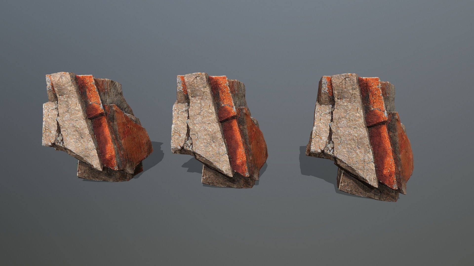 desert rocks Low-poly 3D model_13