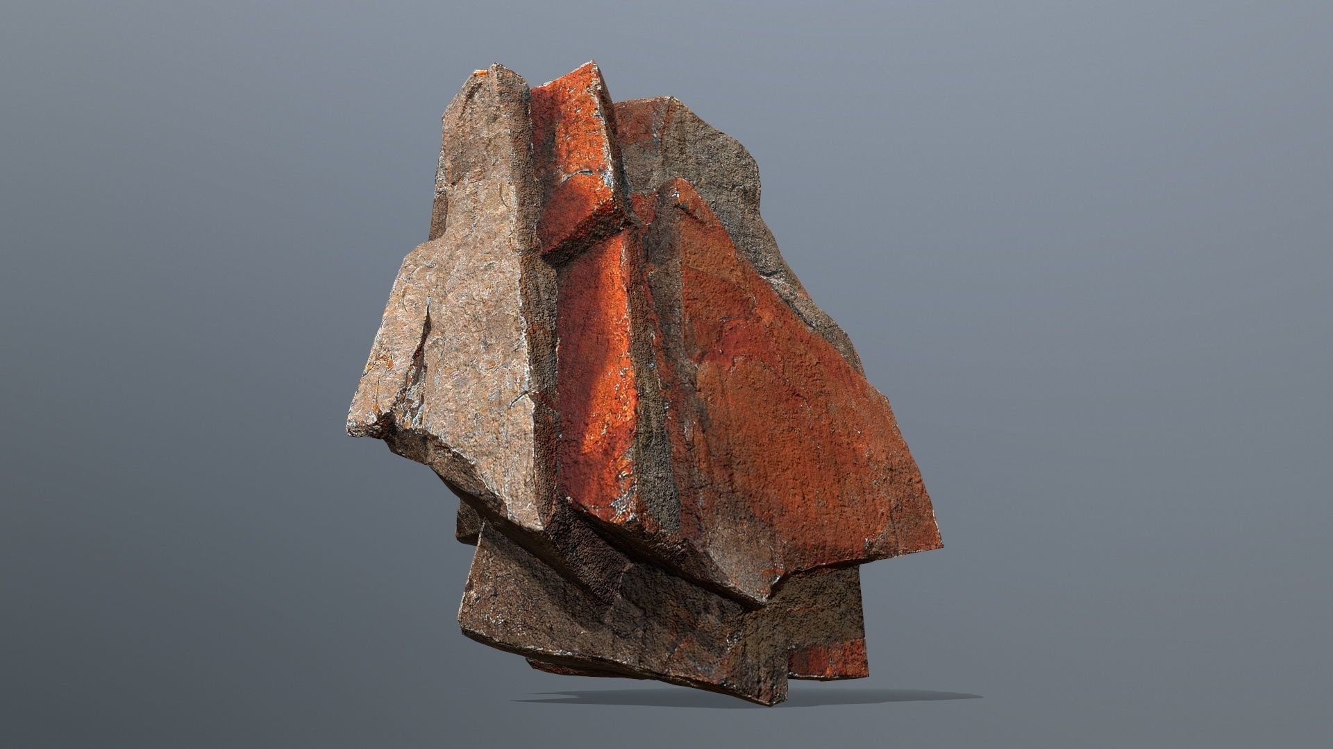 desert rocks Low-poly 3D model_3