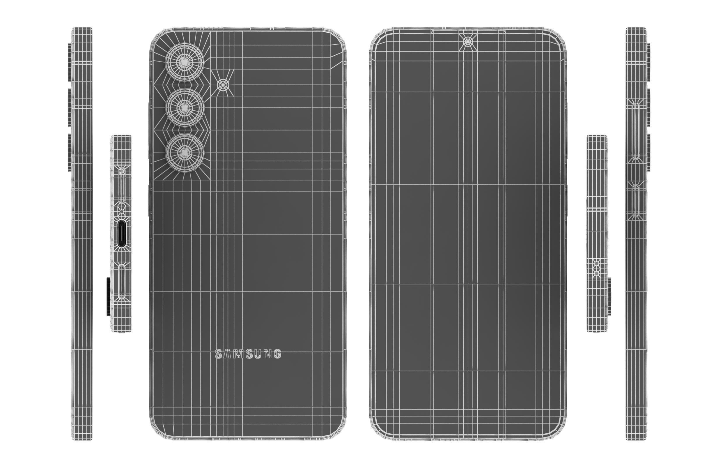 Samsung Galaxy S24 Gold 3D model_16