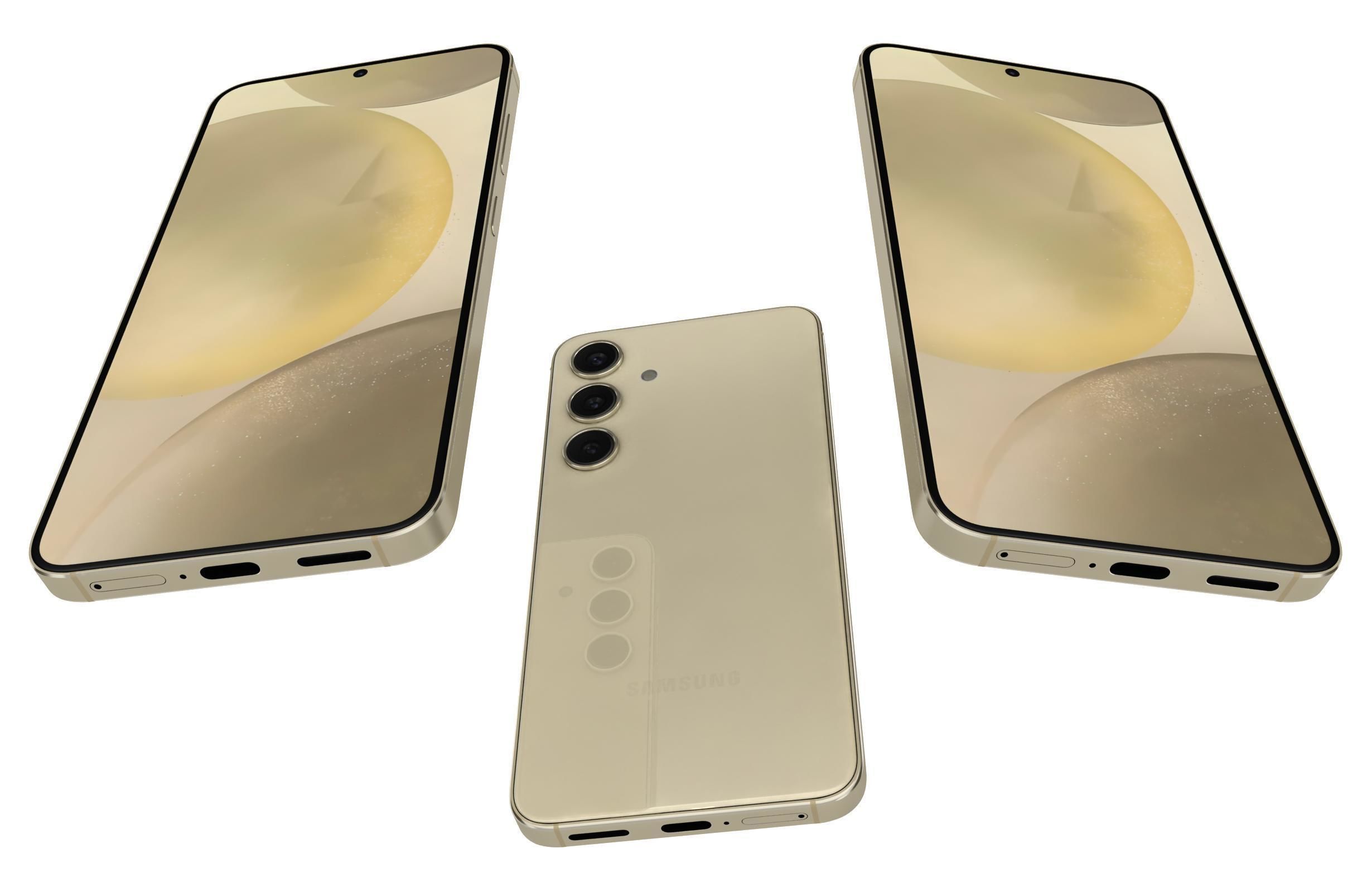 Samsung Galaxy S24 Gold 3D model_1