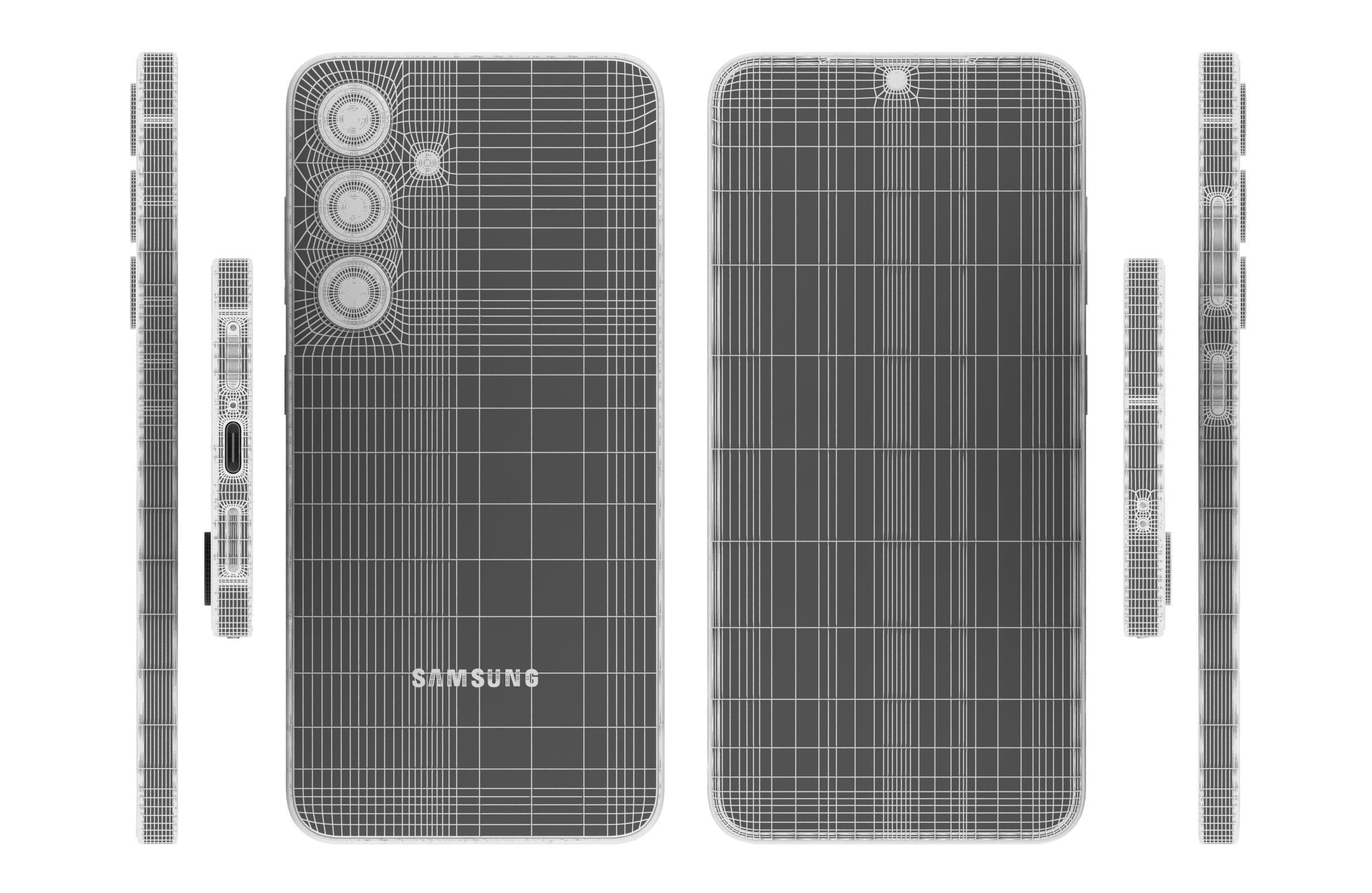 Samsung Galaxy S24 Gold 3D model_17