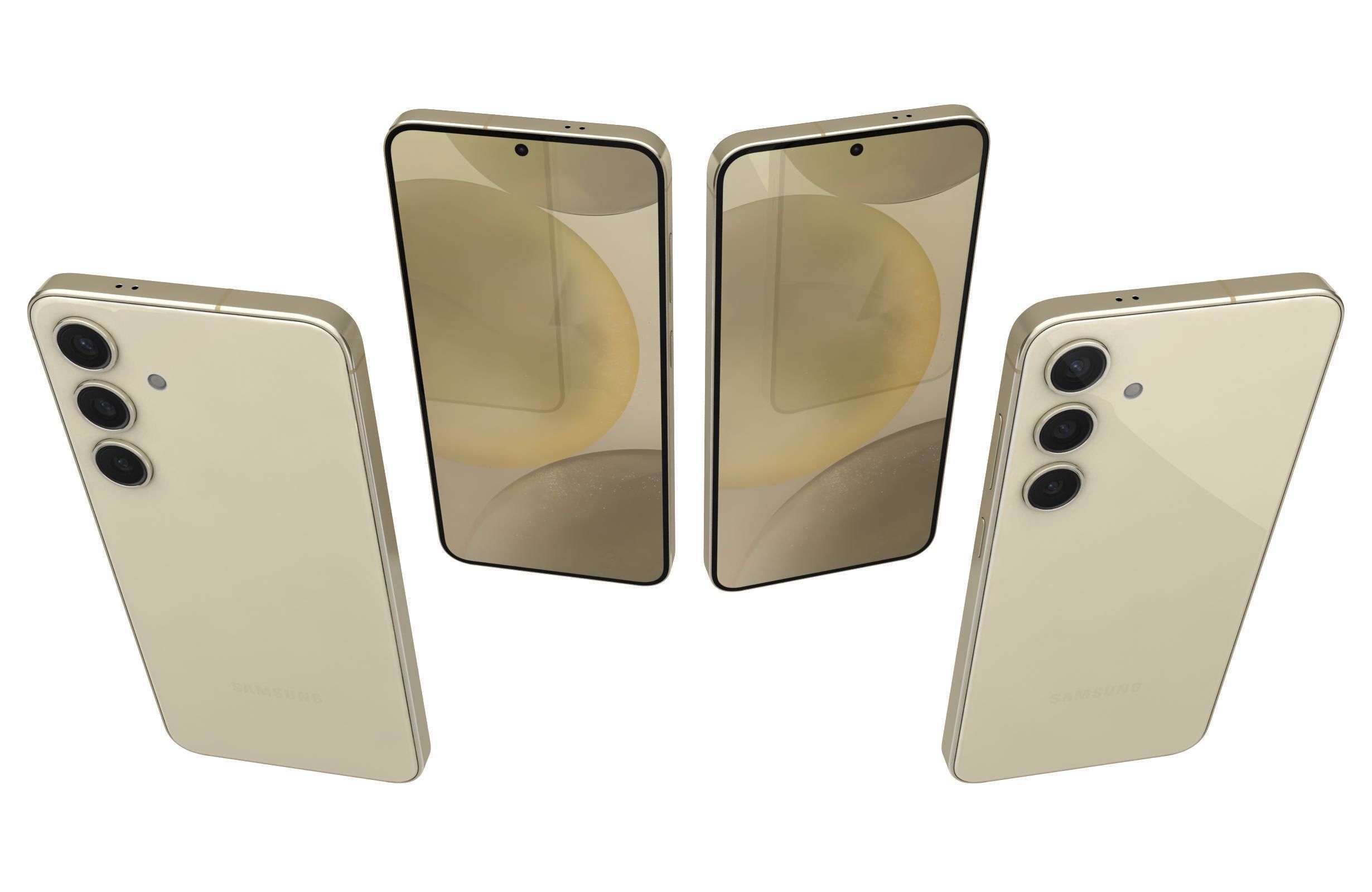 Samsung Galaxy S24 Gold 3D model_3