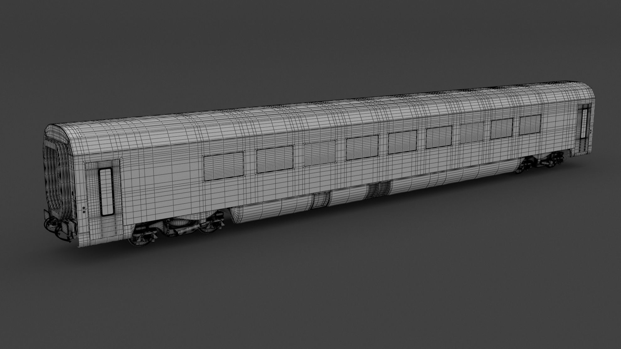 Passenger Train OBB Nightjet Collection 1 3D model_13