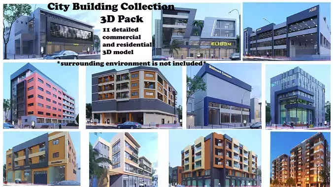 City Building Collection 3D pack