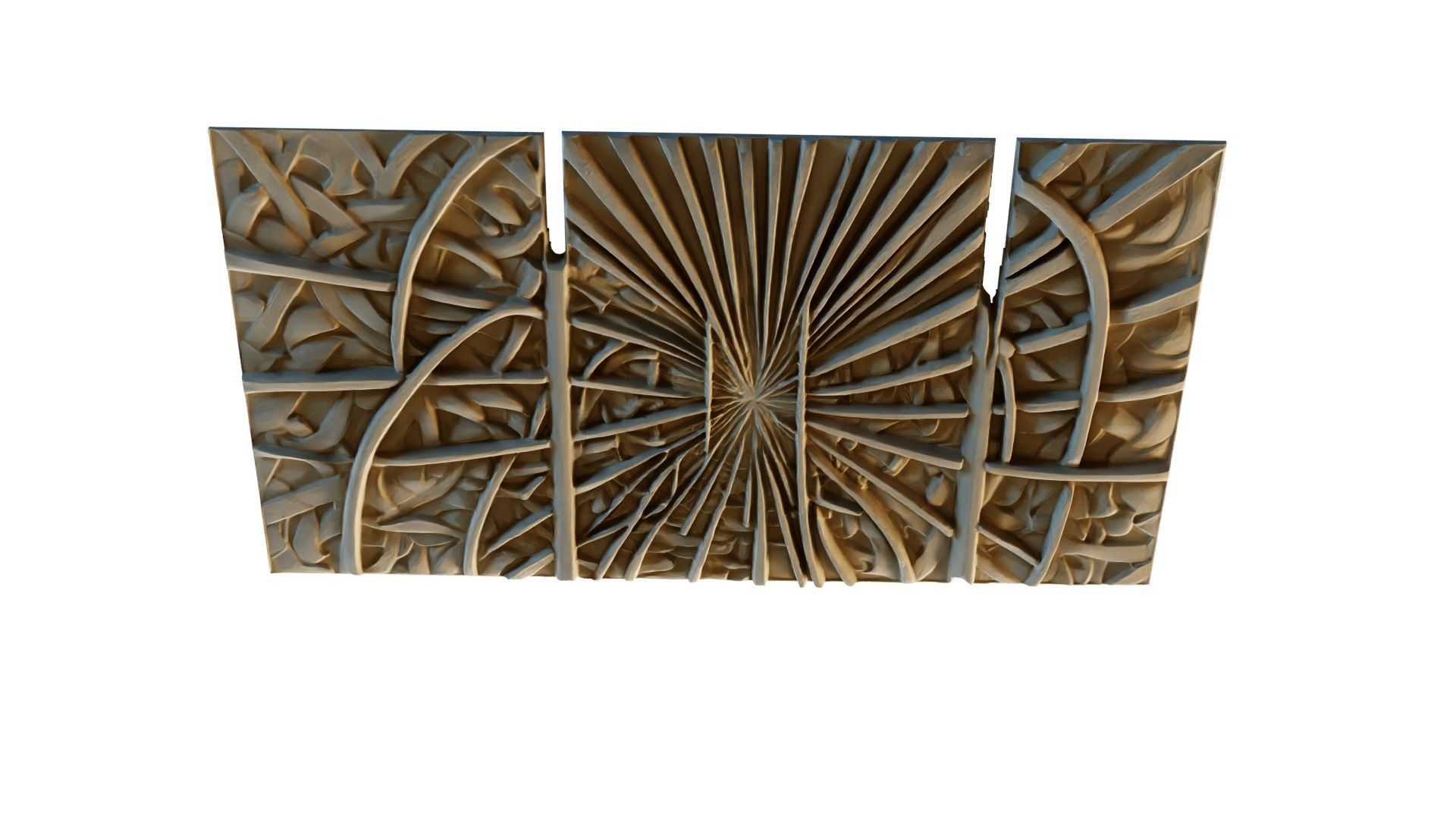 mural decor set wall panel 26 3D model_2