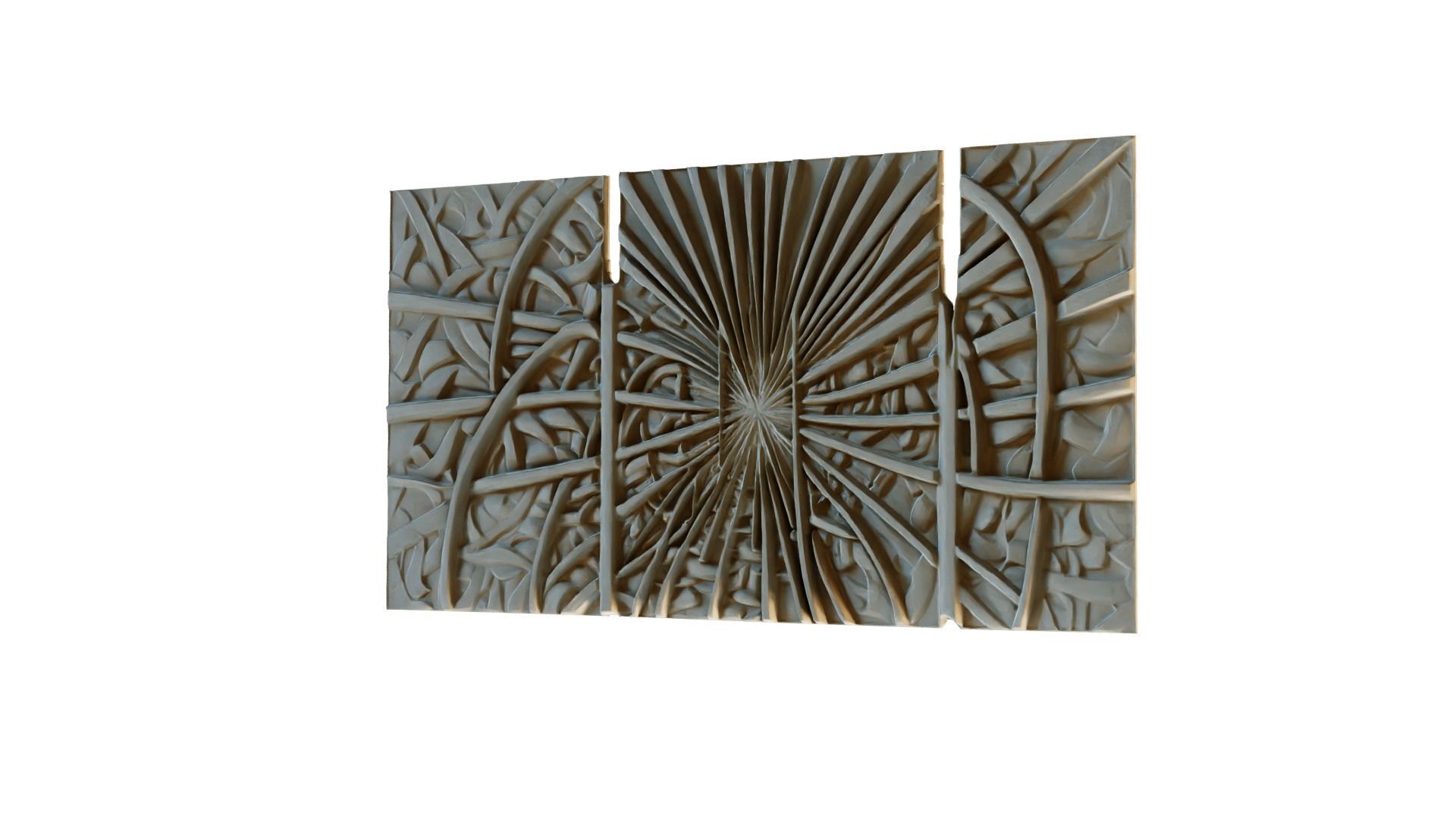 mural decor set wall panel 26 3D model_4