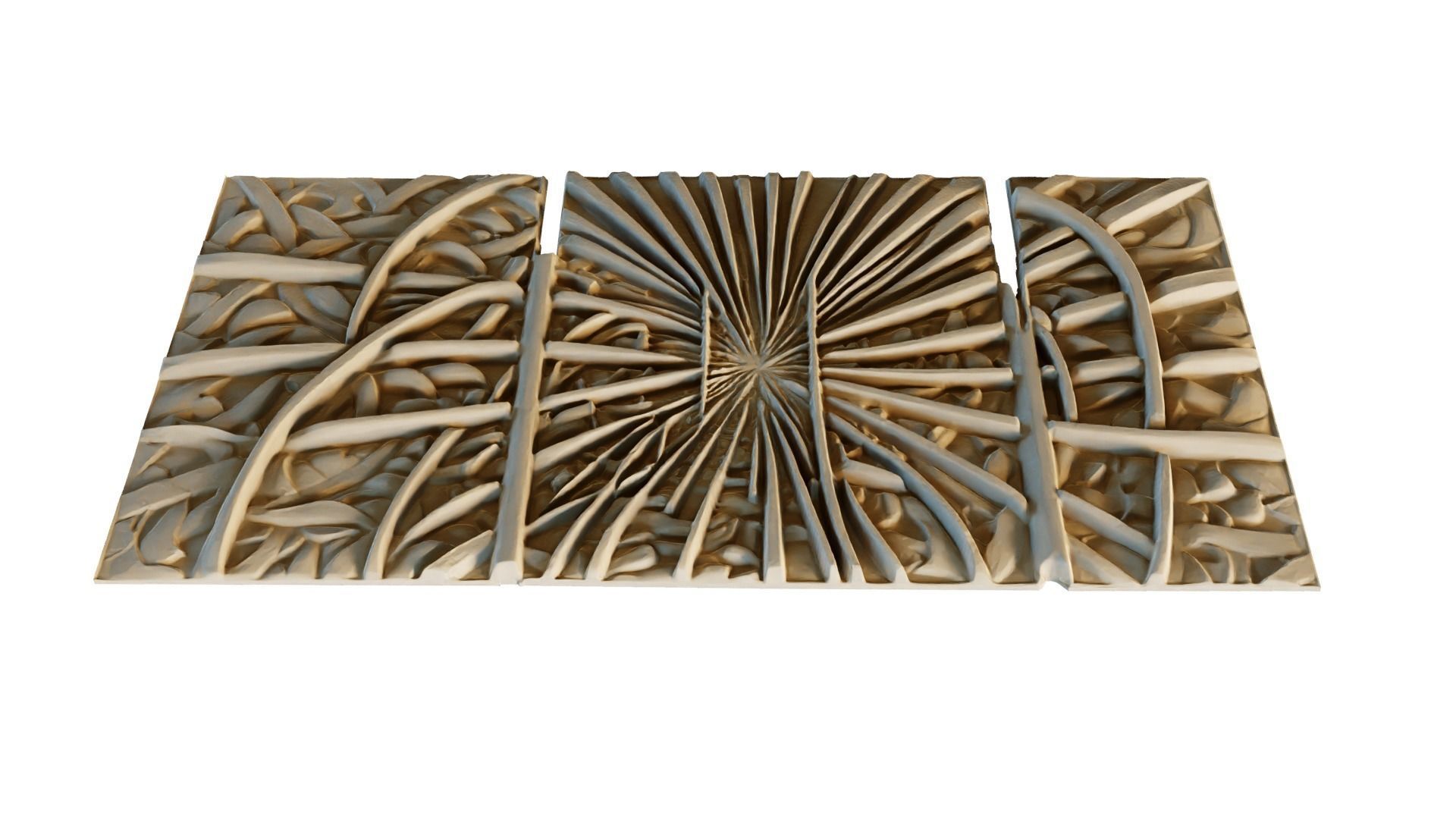 mural decor set wall panel 26 3D model_1