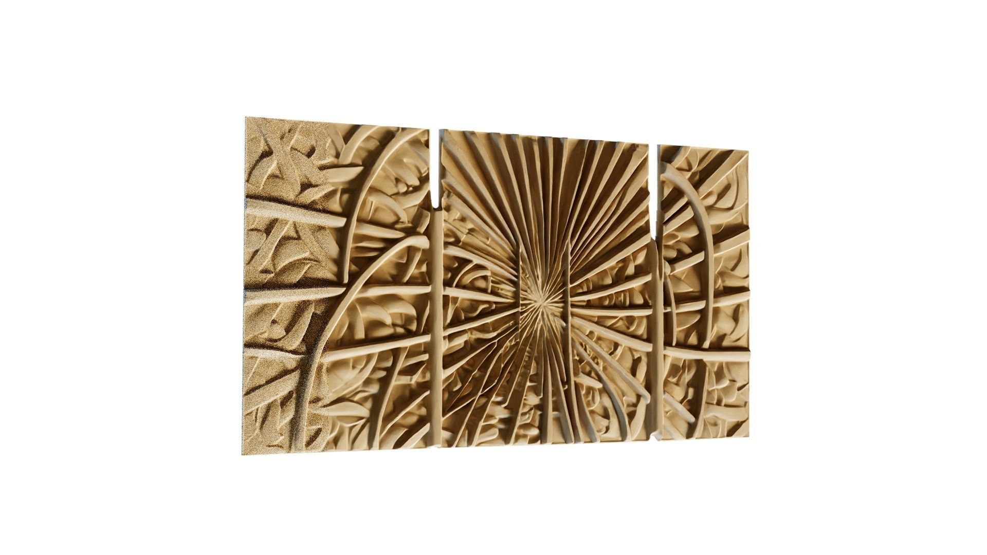 mural decor set wall panel 26 3D model_3