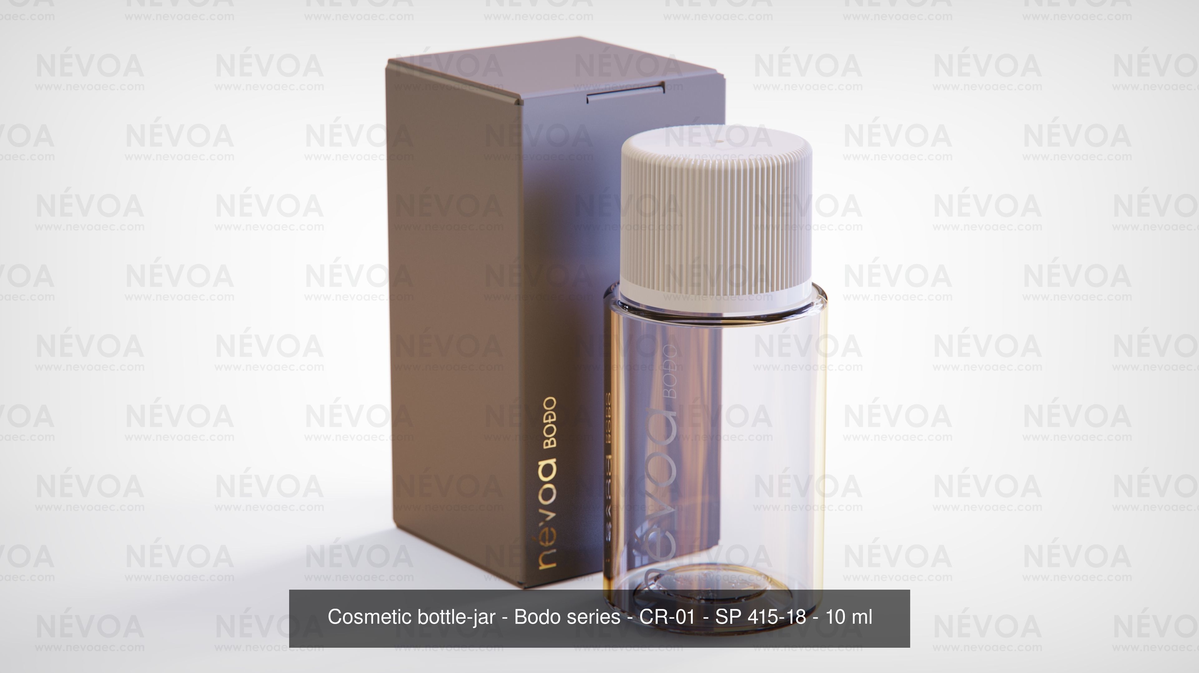 Cosmetic bottle-jar - Bodo series - Nasal spray and Screw cap 3D Model Collection_2