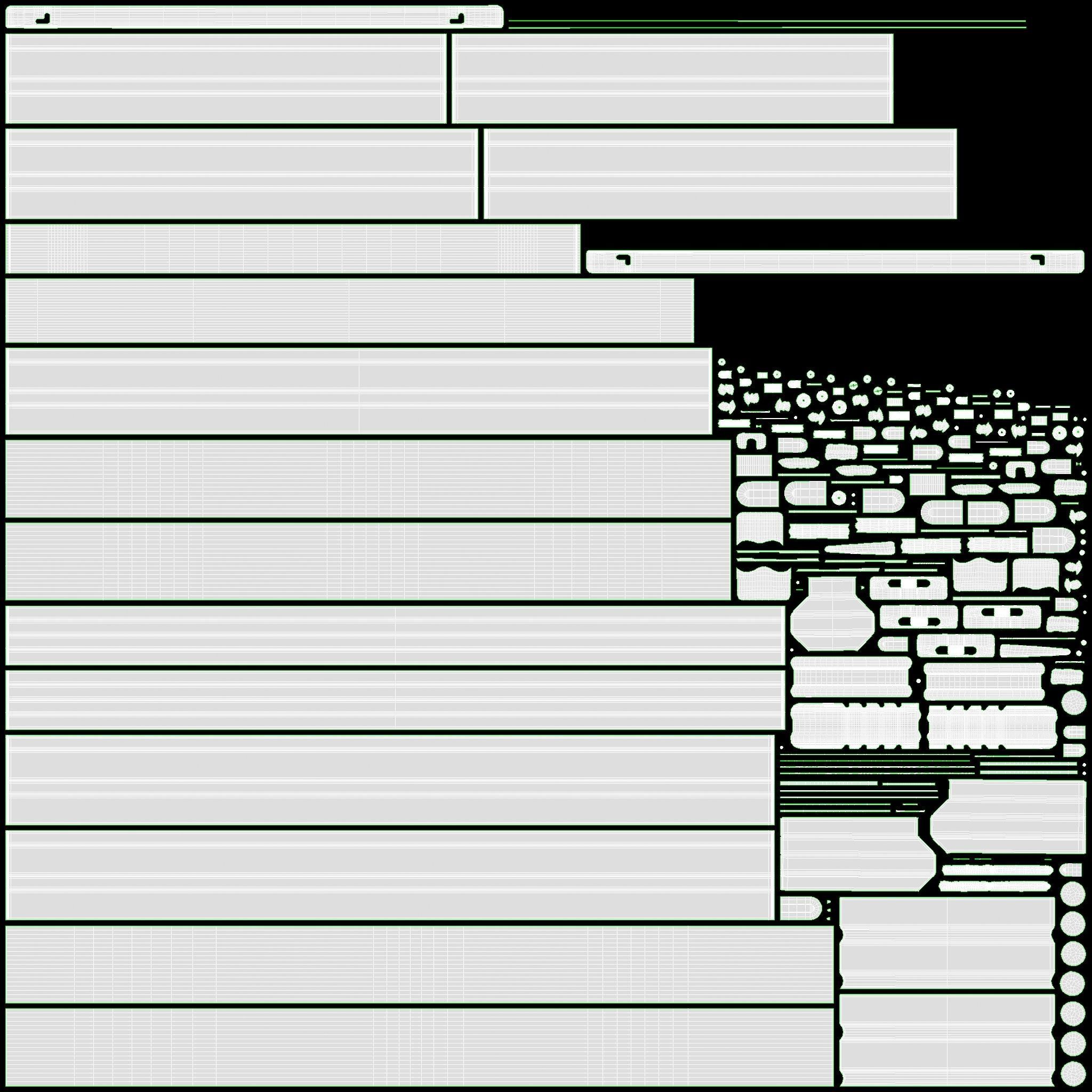Folding glass top adjustable drafting table 3D model_6
