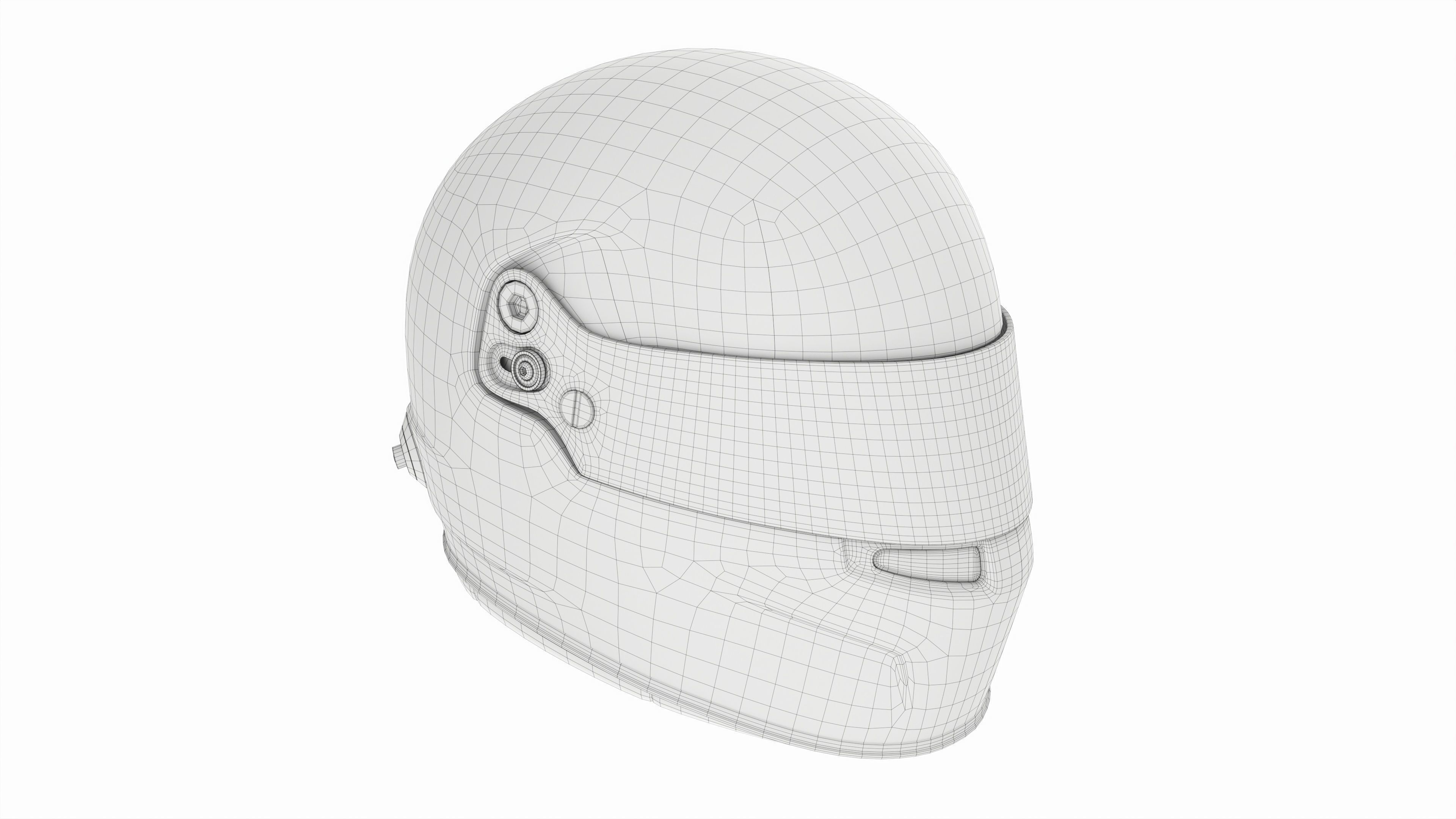 Formula Racing Helmet 3D model_7