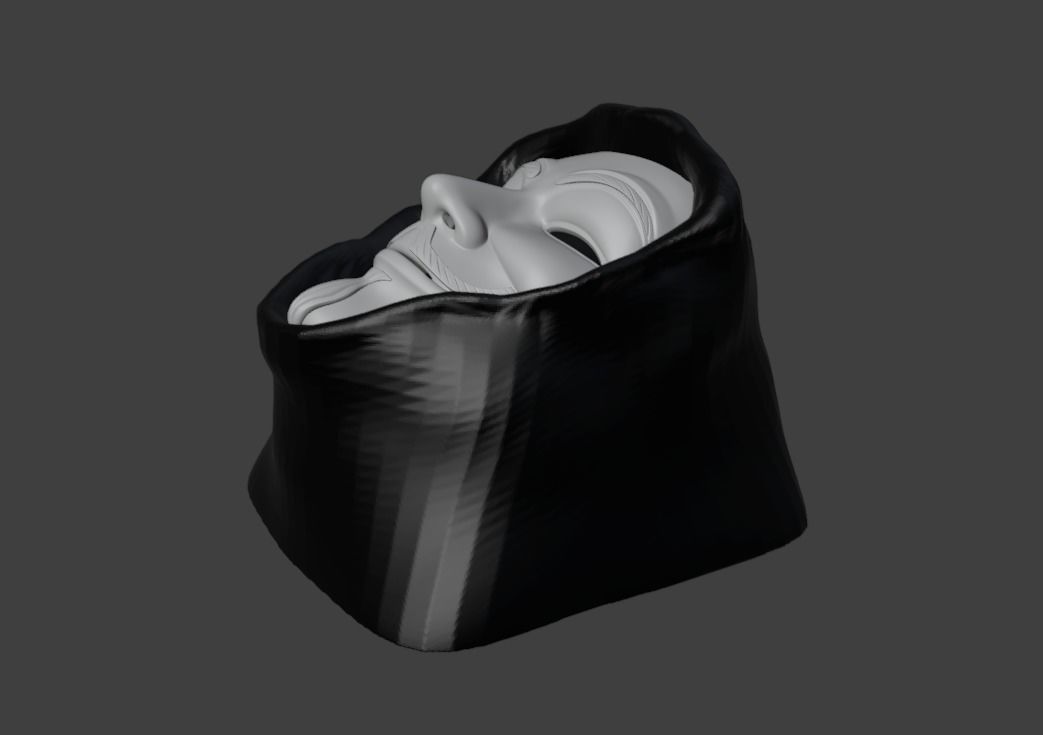 Anonymous Keycap 3D print model_3