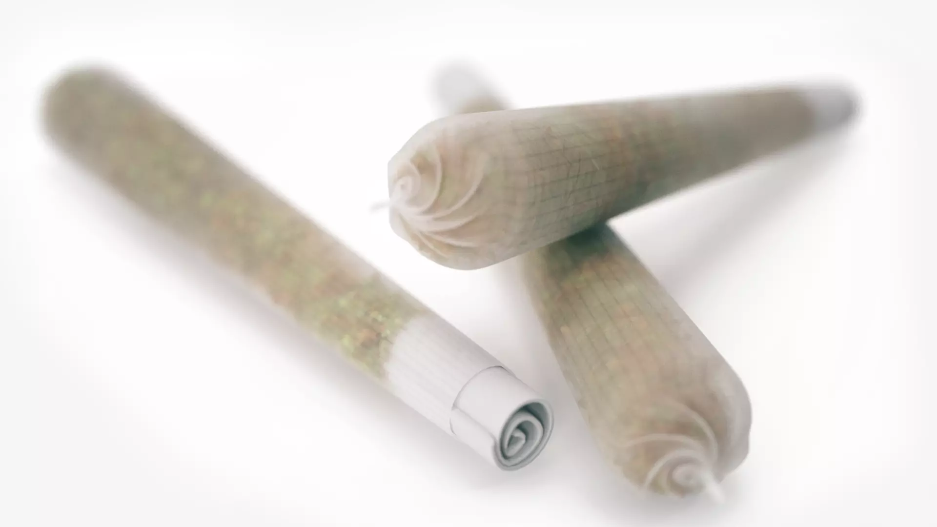 Realistic rolled Cannabis Joint 3D model