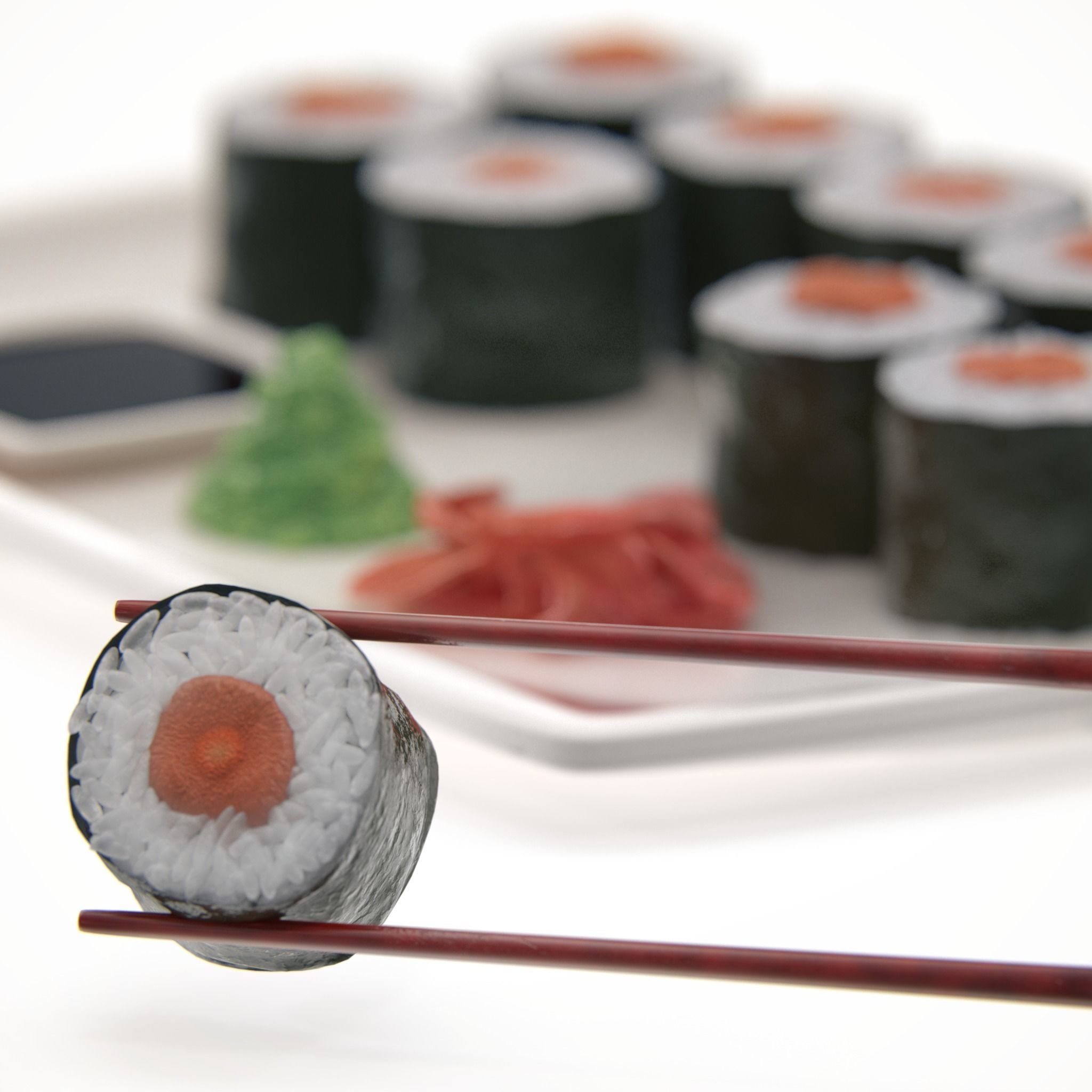 Realistic sushi plate 3D model_6
