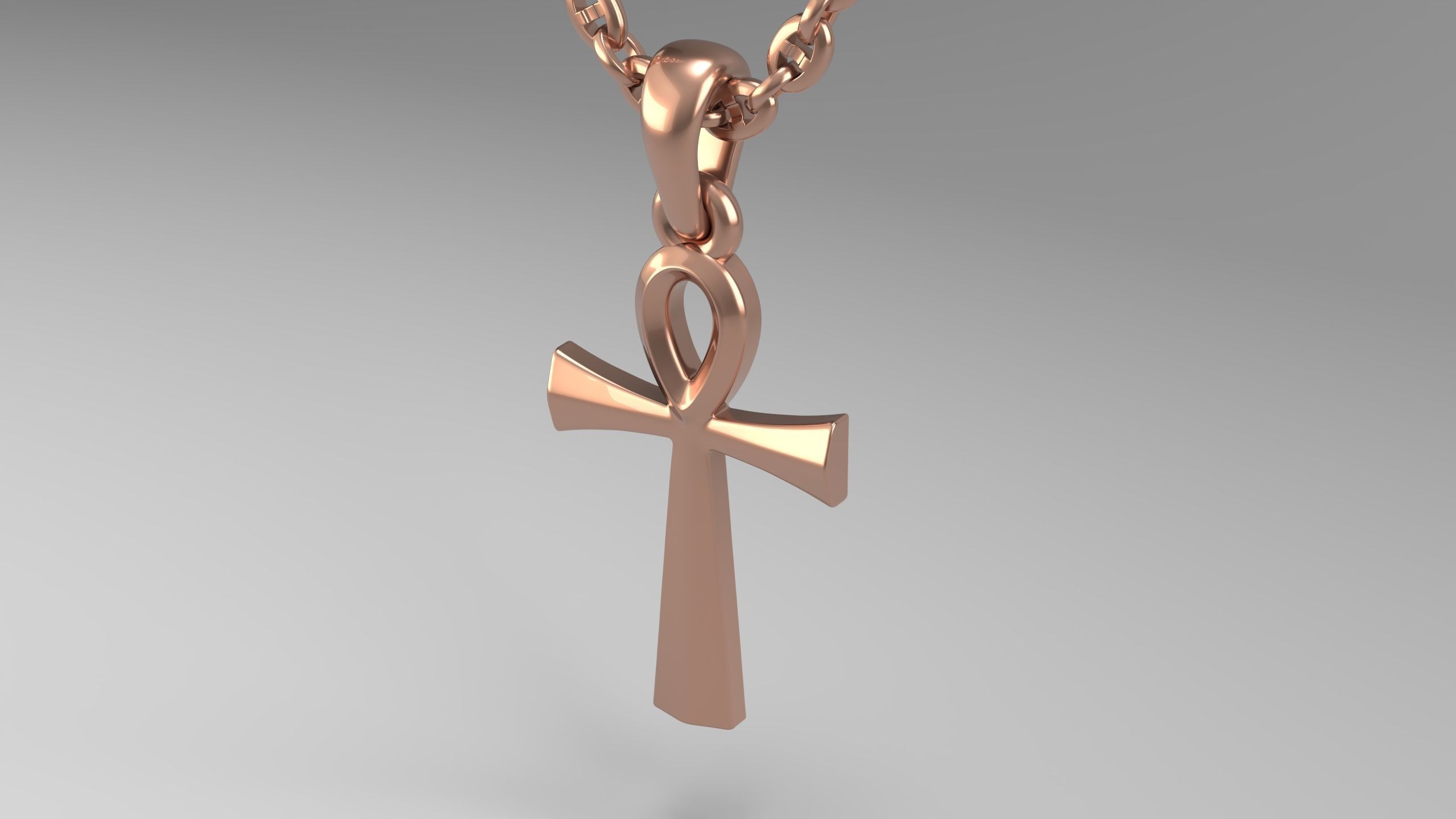 Ankh pendant V2 3D print model_5