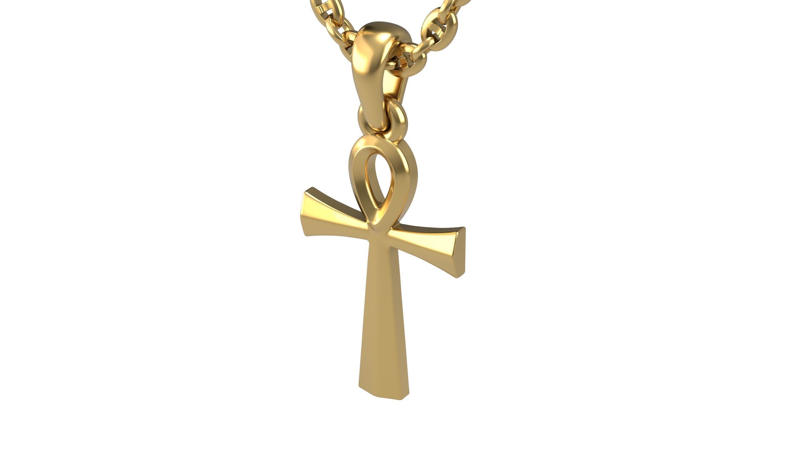 Ankh pendant V2 3D print model_1