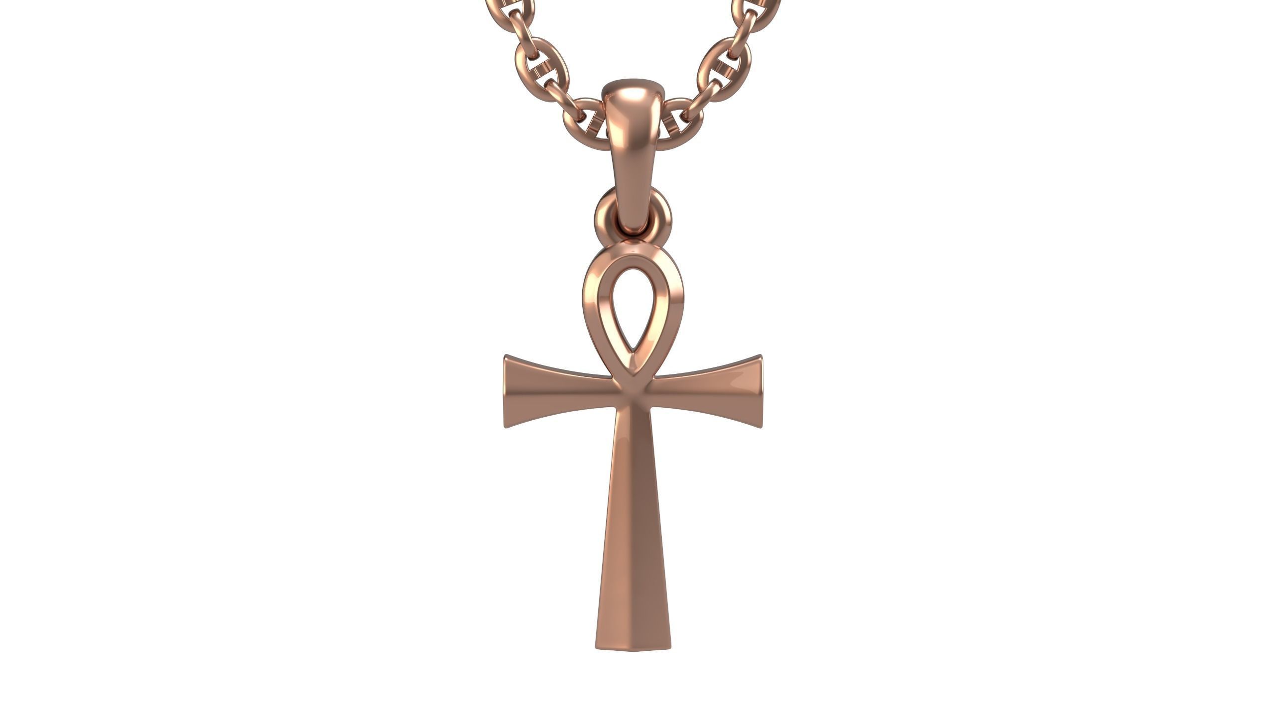 Ankh pendant V2 3D print model_4