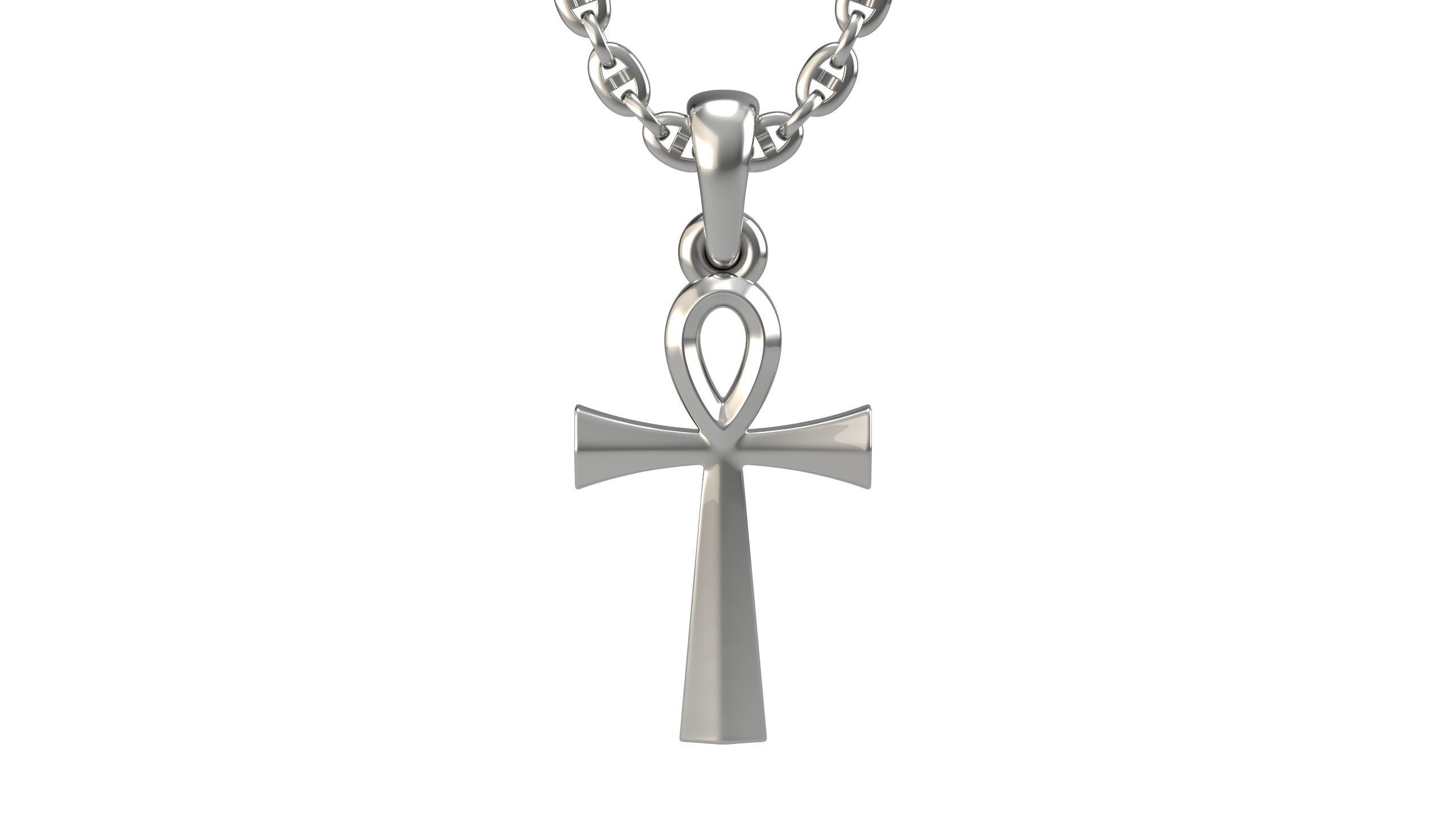Ankh pendant V2 3D print model_2