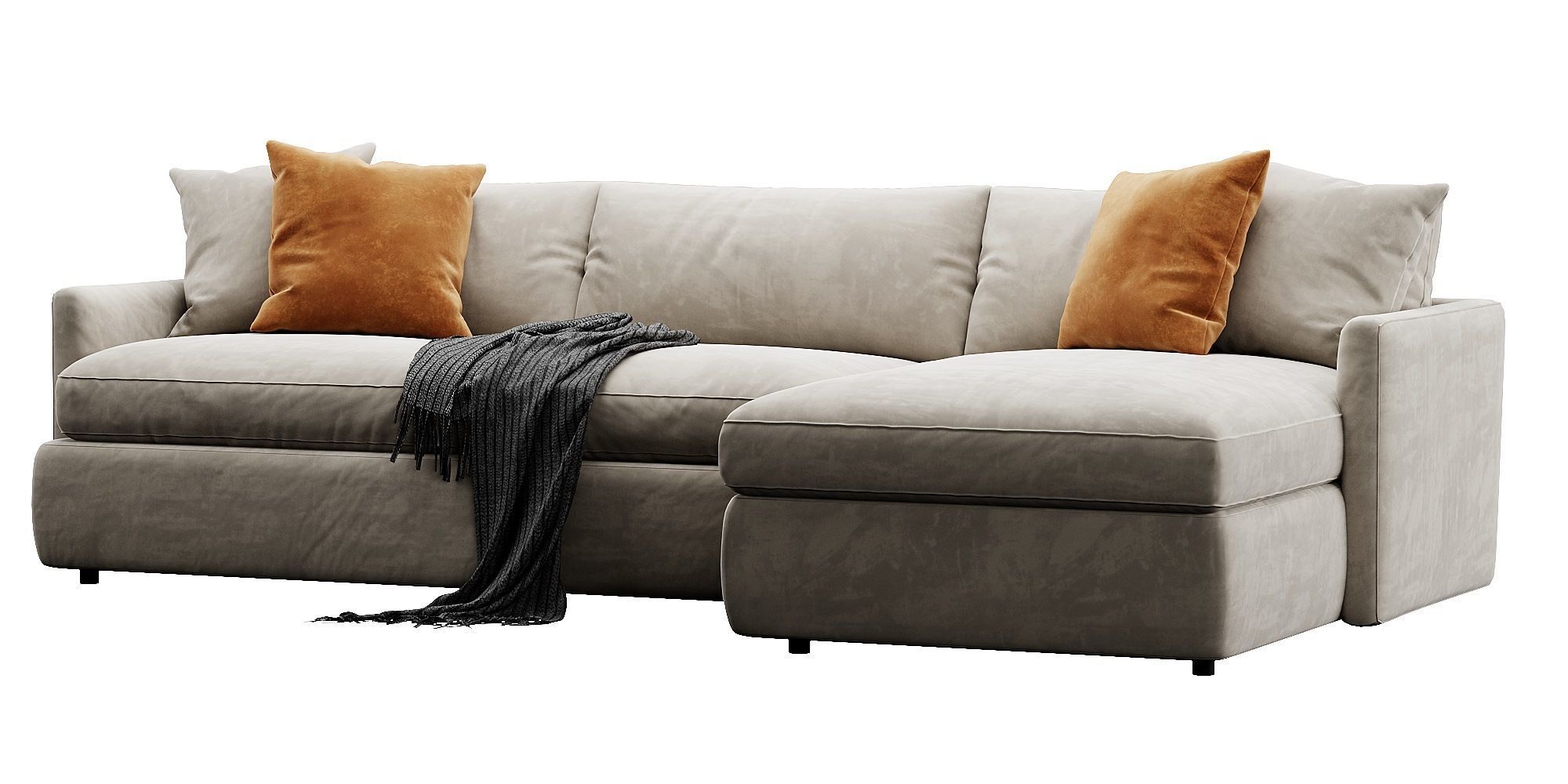 Crate and Barrel Lounge sofa 3D model_11