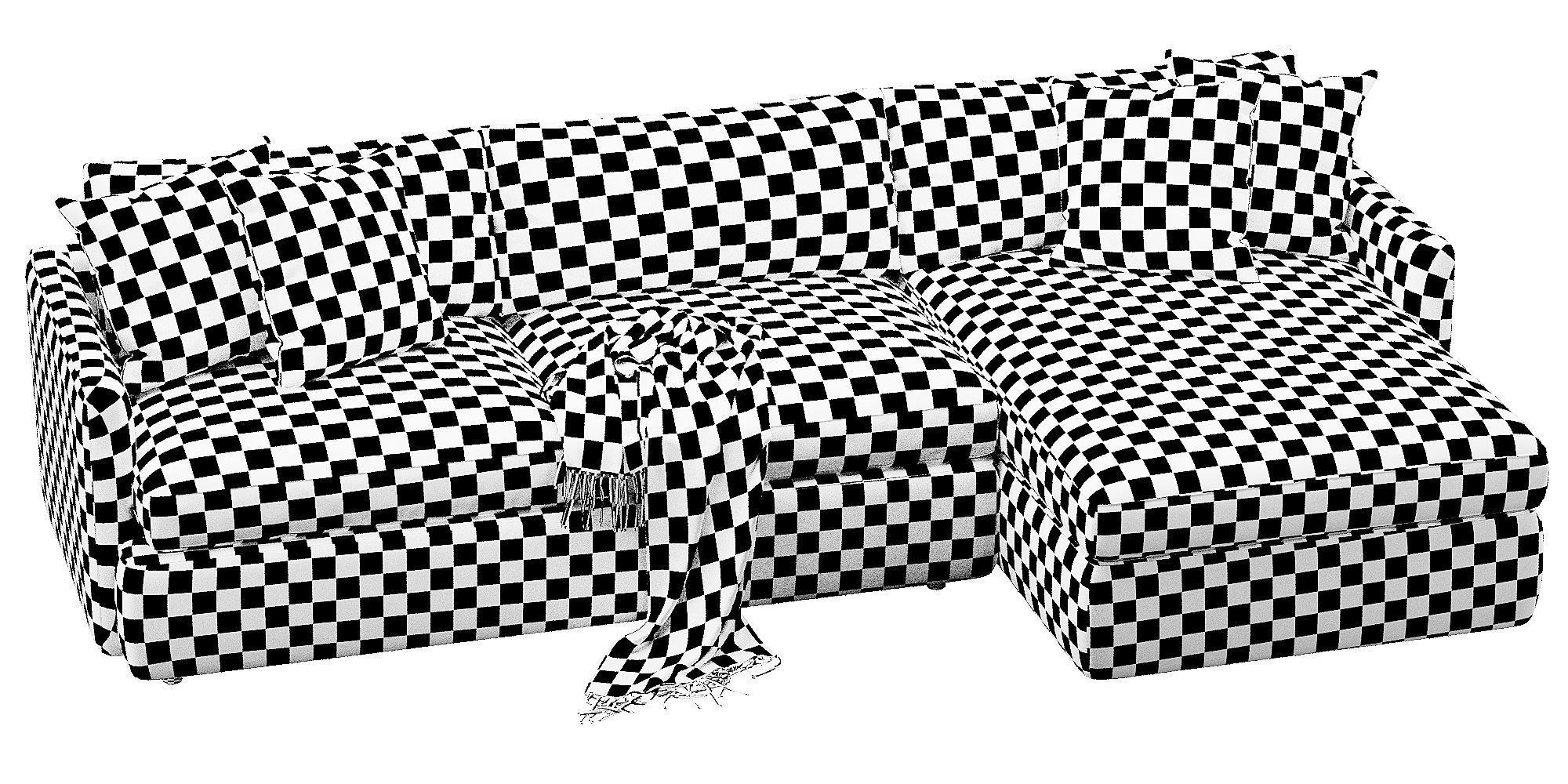 Crate and Barrel Lounge sofa 3D model_15